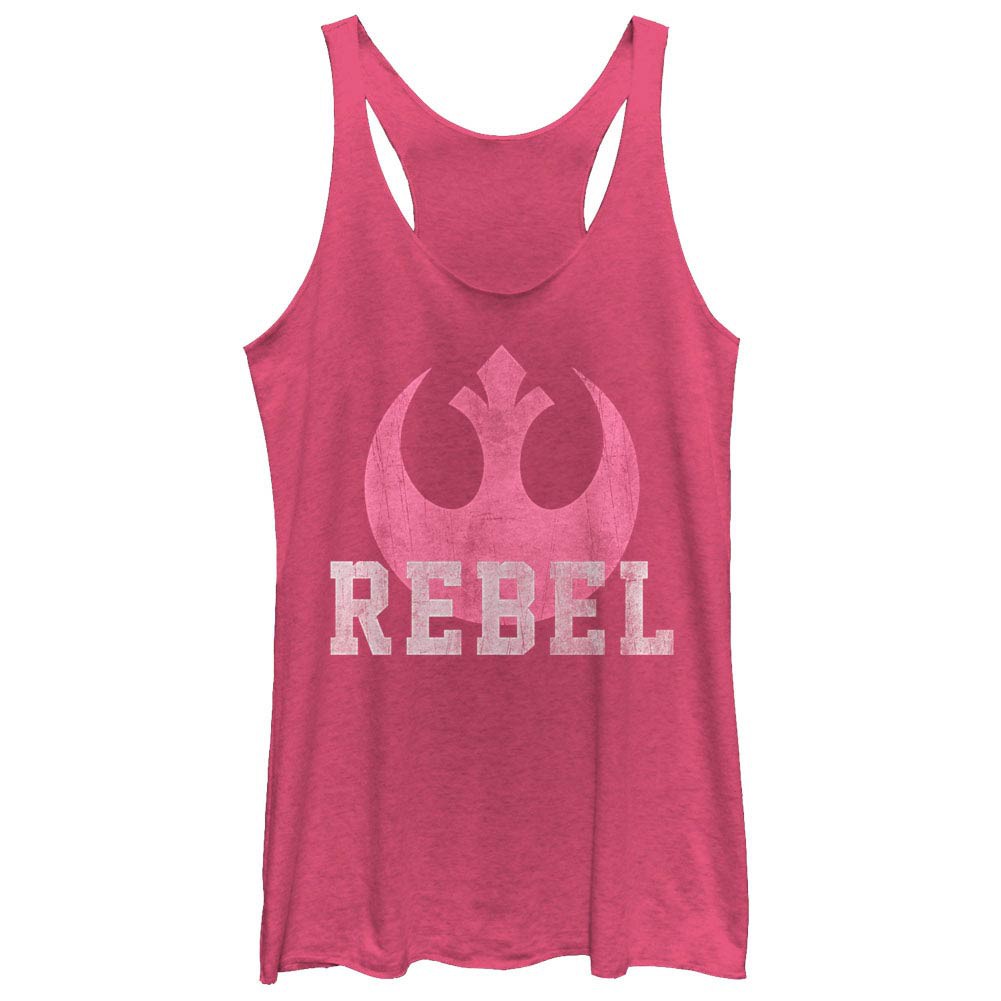 Star Wars Episode 7 Dessert Lace Pink Juniors Racerback Tank Top