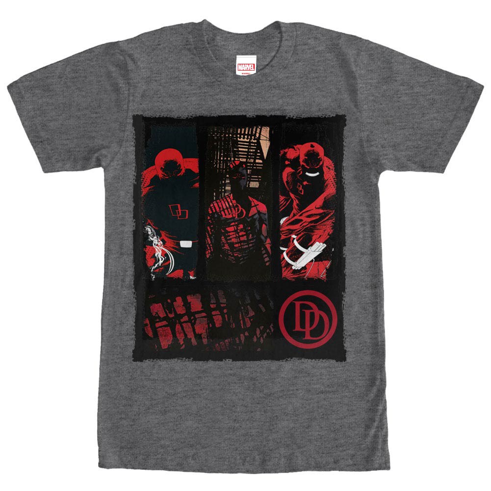 Daredevil Collage Gray Mens T-Shirt, Grey