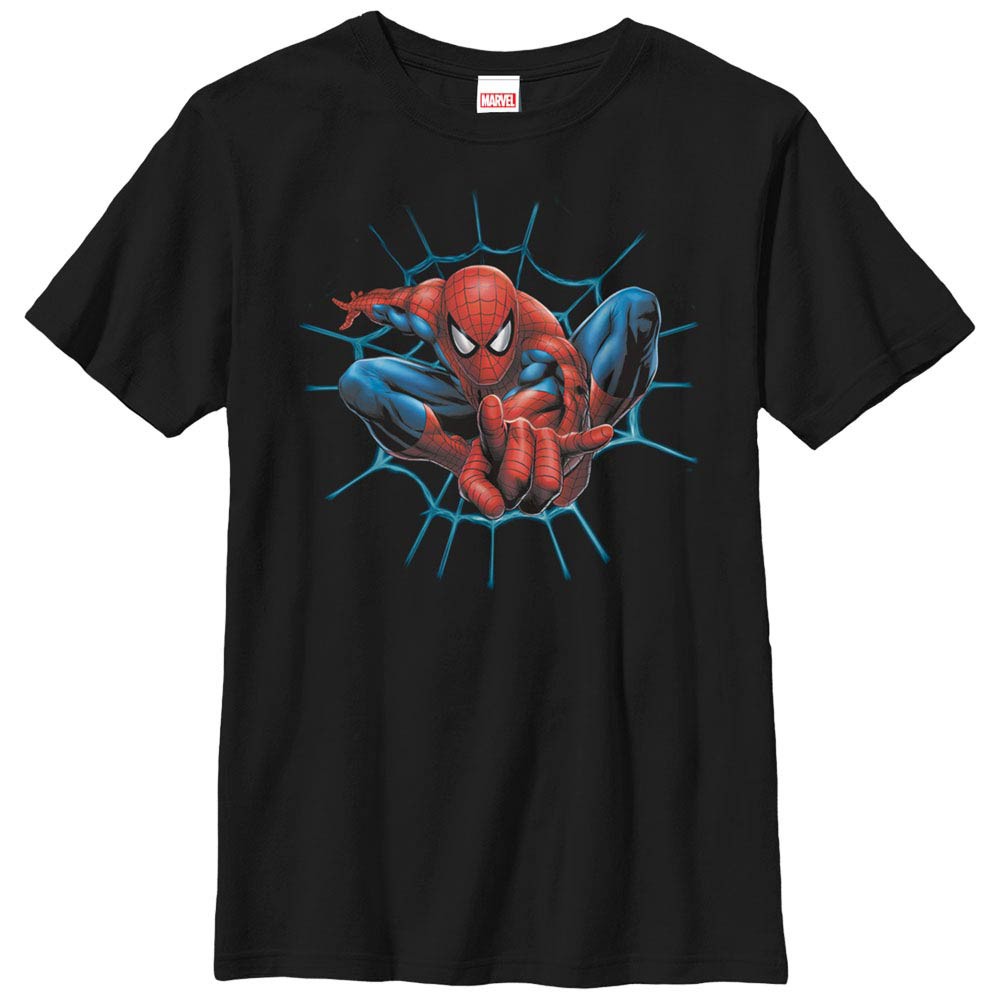 Spiderman Web Slinger Black Youth T-Shirt