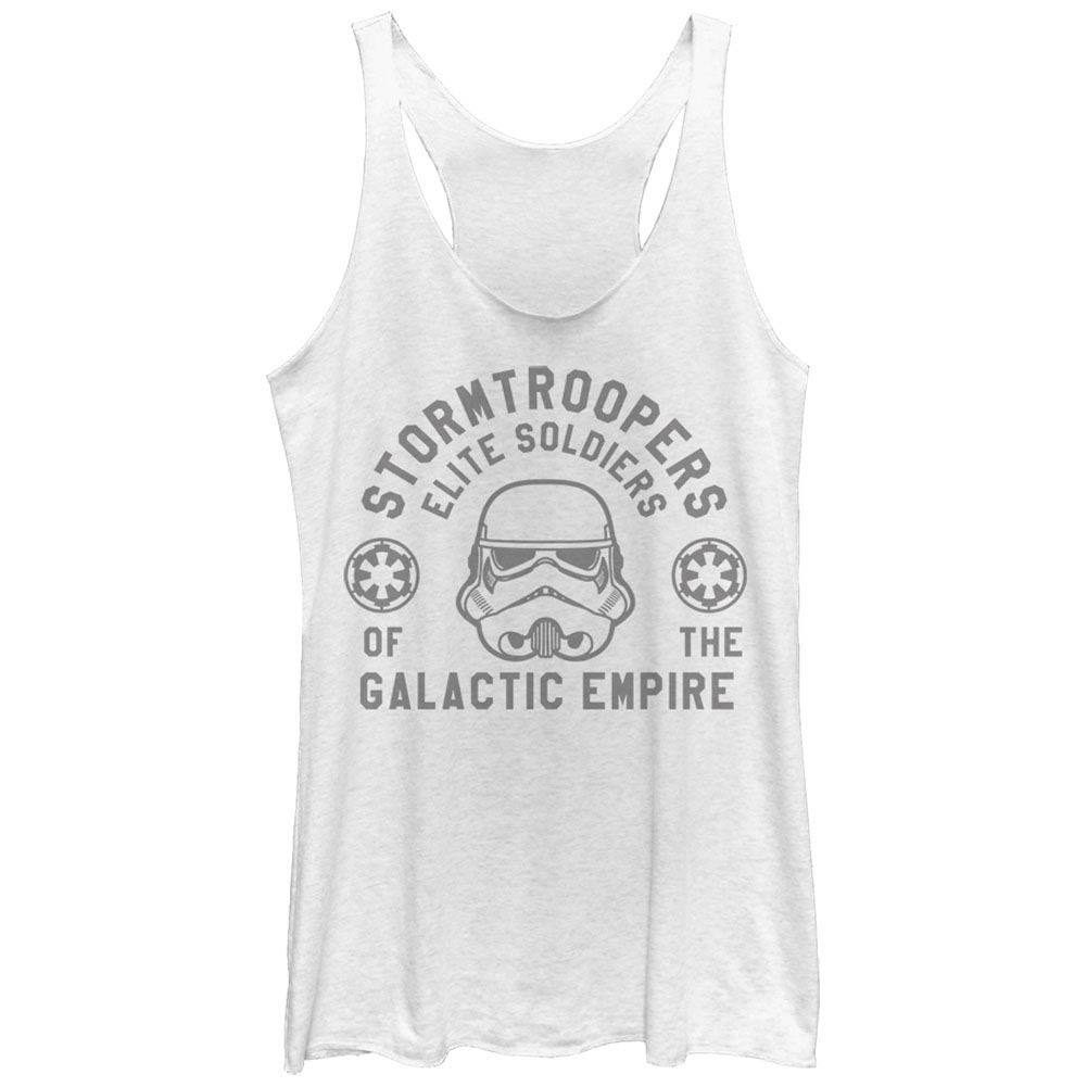 Star Wars Rogue One Elite Troop White Juniors Racerback Tank Top, White