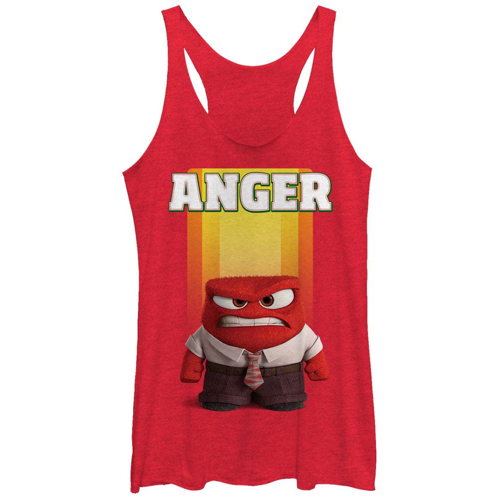 Disney Pixar Inside Out Anger Red Juniors Racerback Tank Top
