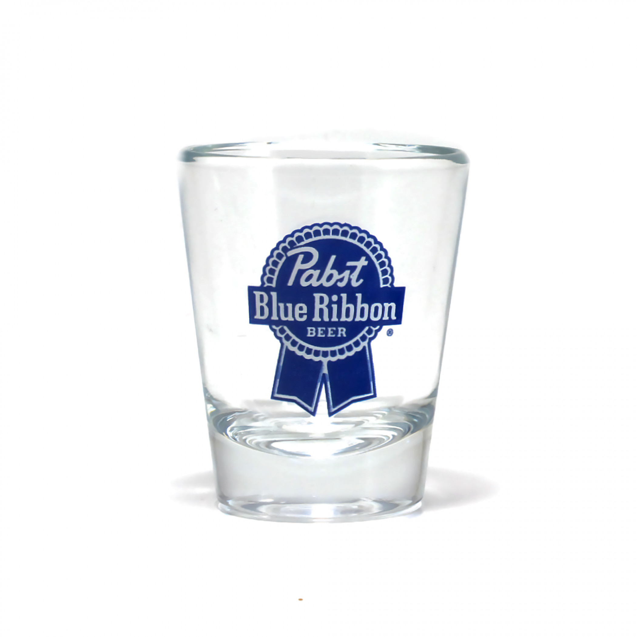 Pabst Blue Ribbon Logo Clear Shot Glass