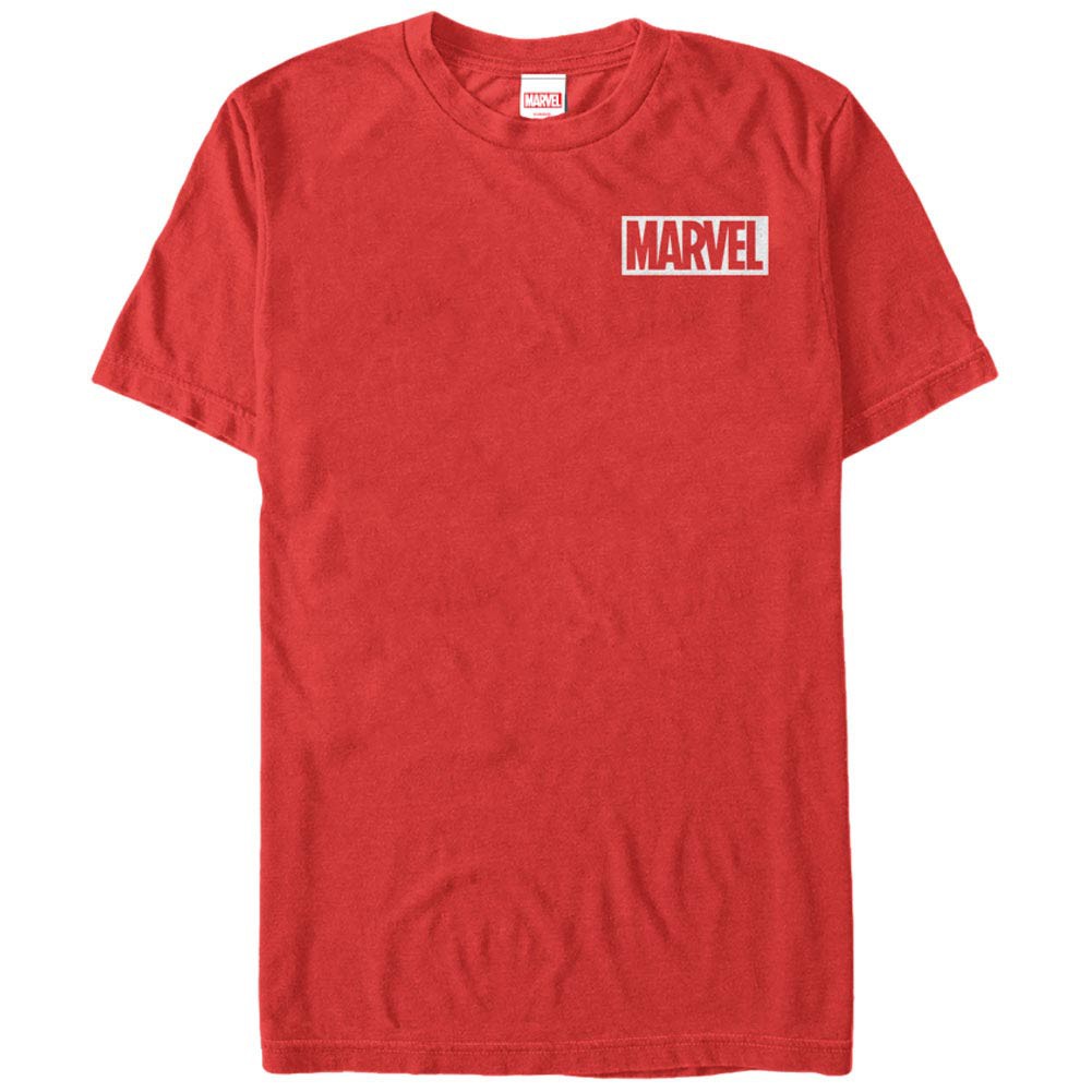 Marvel Teams Pocket Logo Red Mens T-Shirt, Red