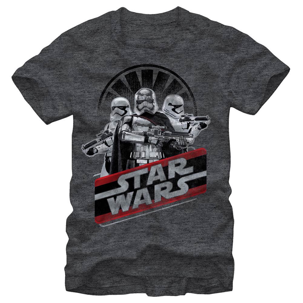 Star Wars Episode 7 Troops Trips Gray T-Shirt, Grey