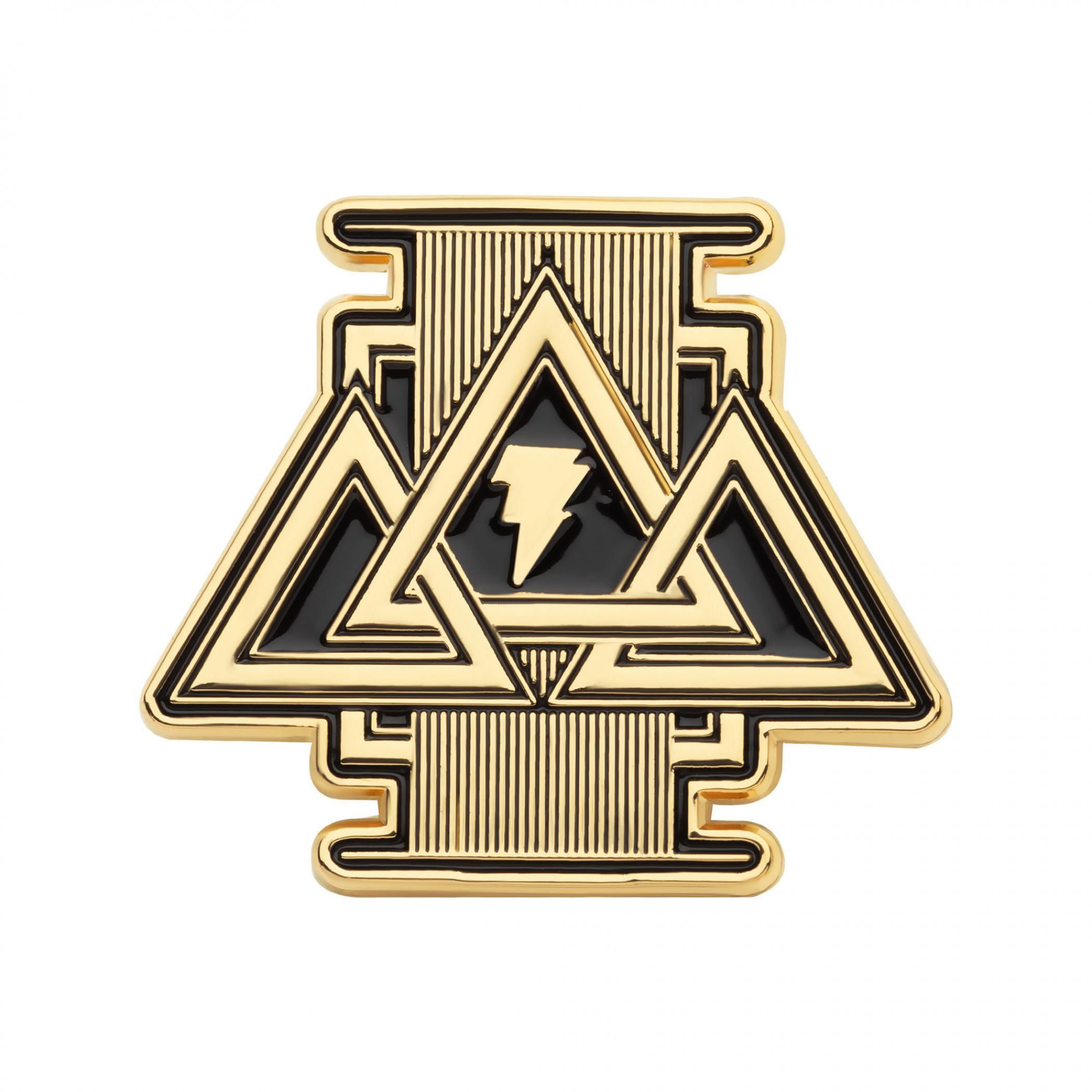 Black Adam Triple Triangle Logo Pin, Multi-Color