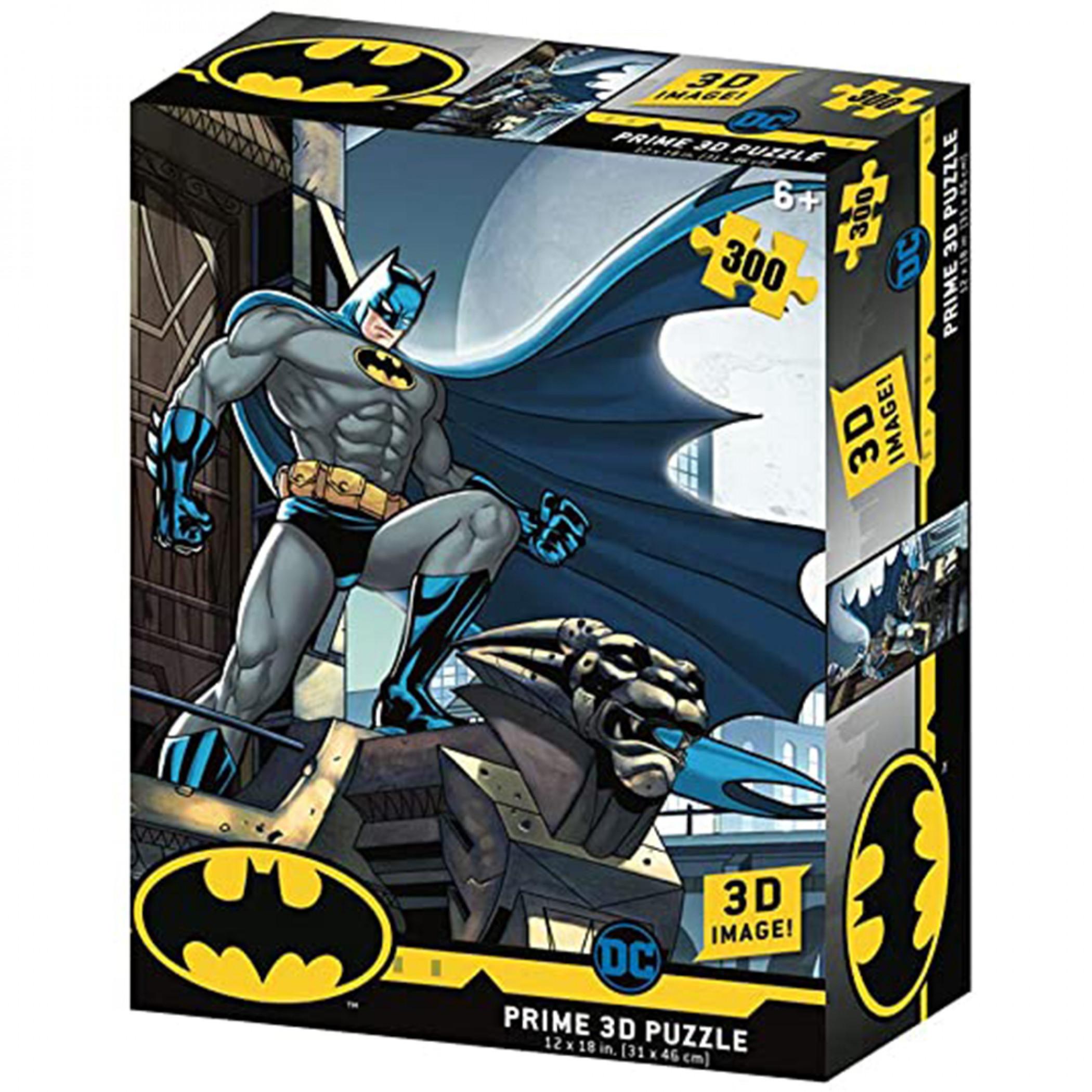 DC Comics Batman Standing on a Gargoyle Image 300pc Puzzle, Multi-Color