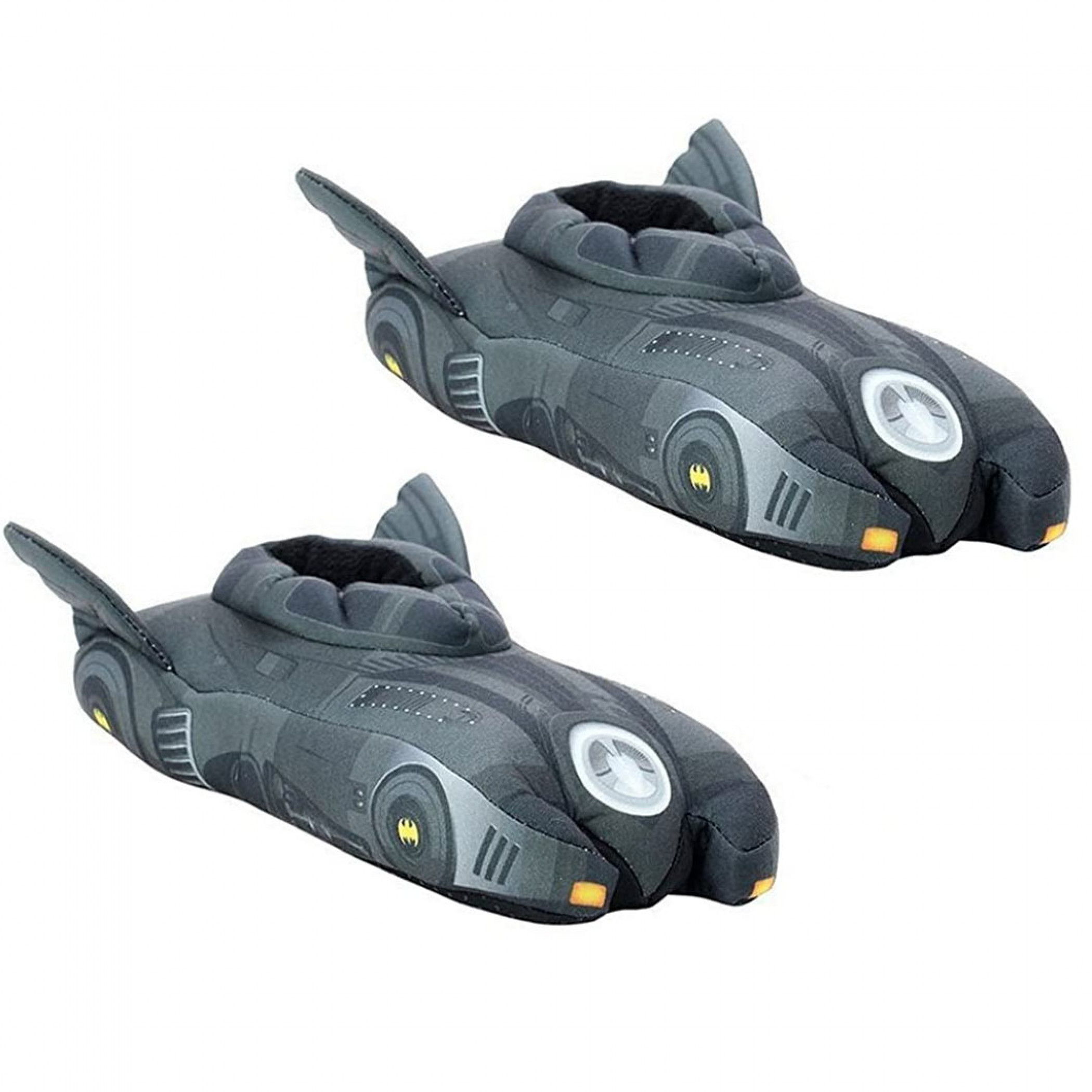 Batman Retro Black Batmobile Comic Adult Slippers, Black