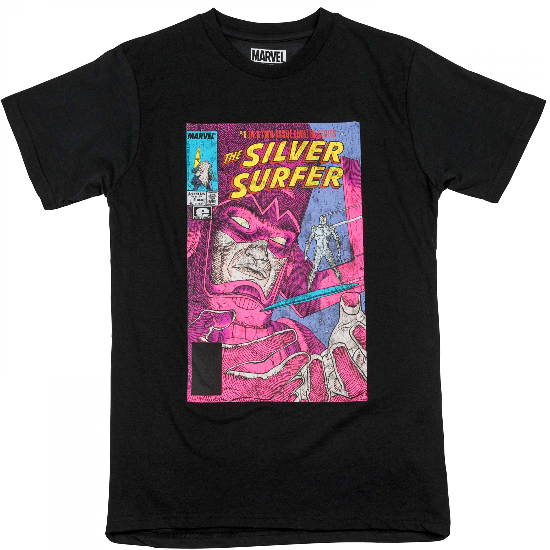 The Silver Surfer and Galactus T-Shirt, Black