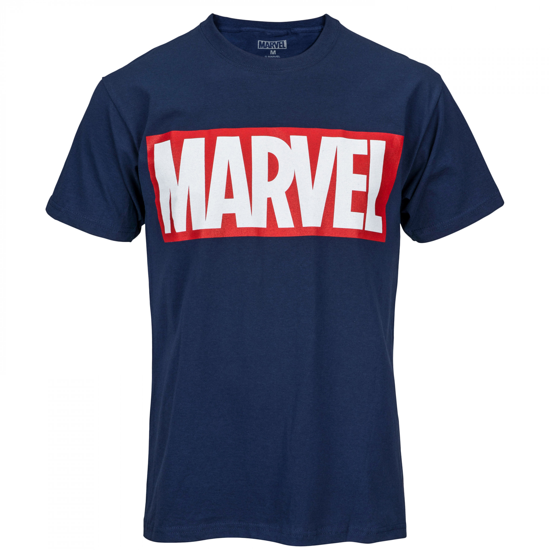 Marvel Distressed Modern Logo T-Shirt, Blue