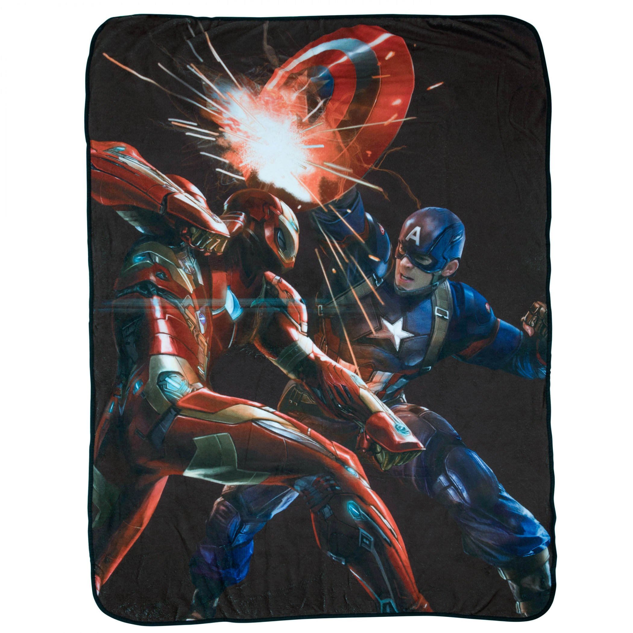 Captain America Vs Iron Man Throw Blanket, Multi-Color