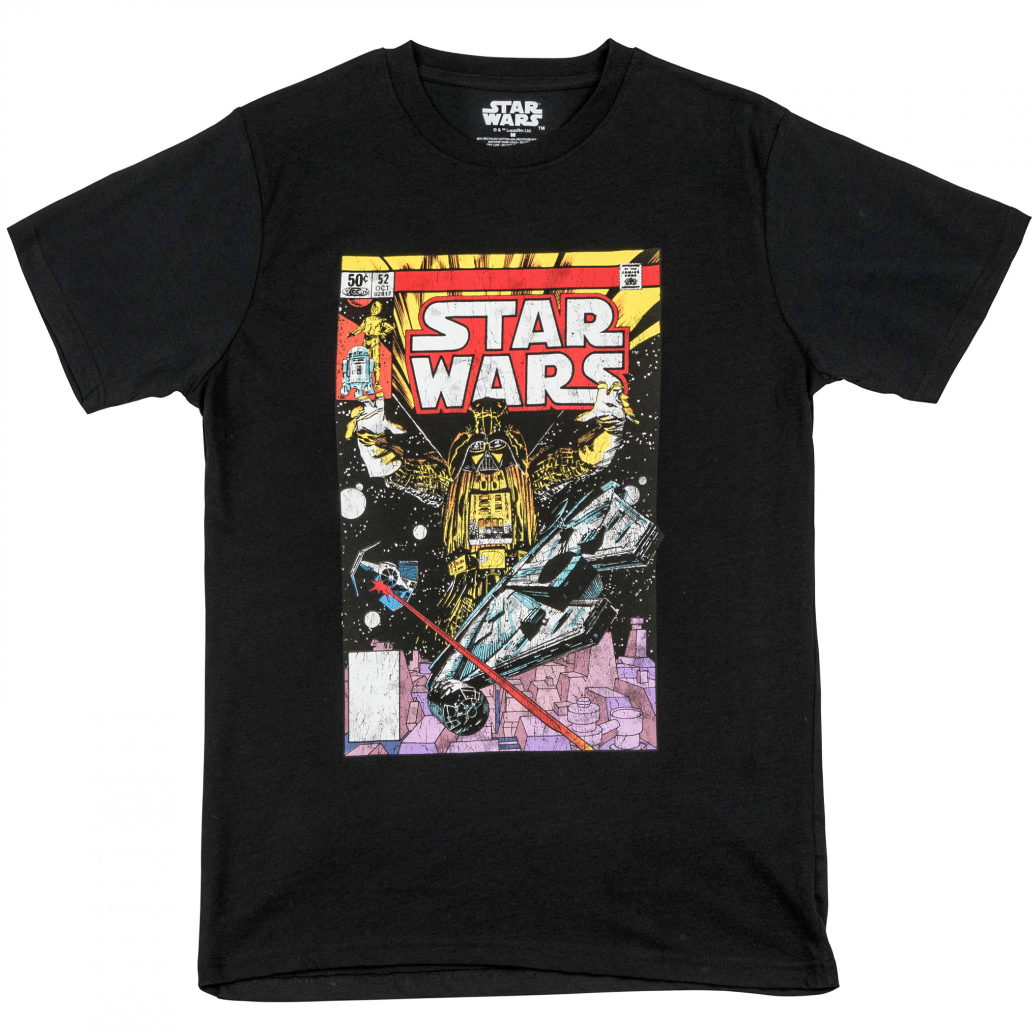 Star Wars Darth Vader Comic Art T-Shirt, Black