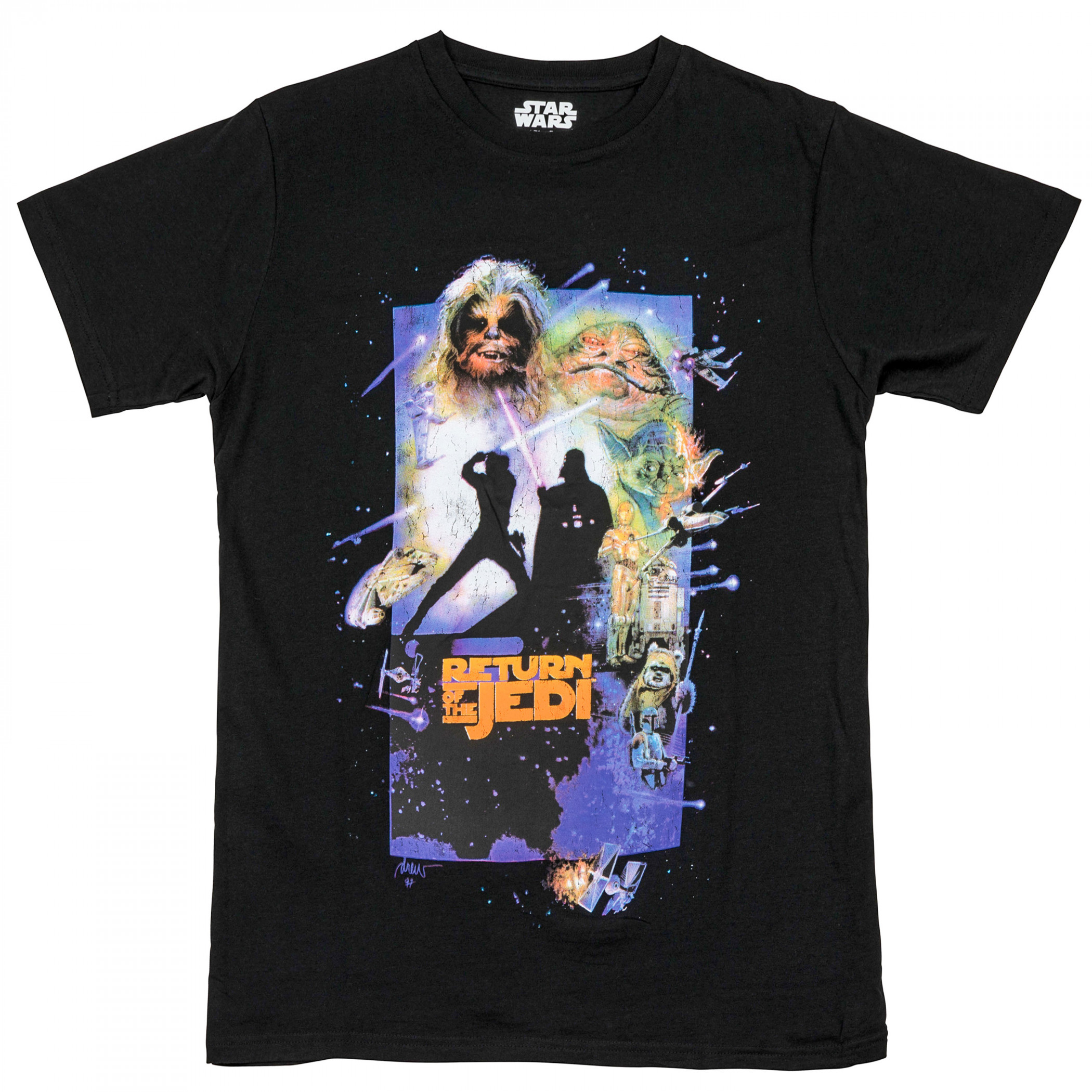 Star Wars Return of The Jedi Poster T-Shirt, Black