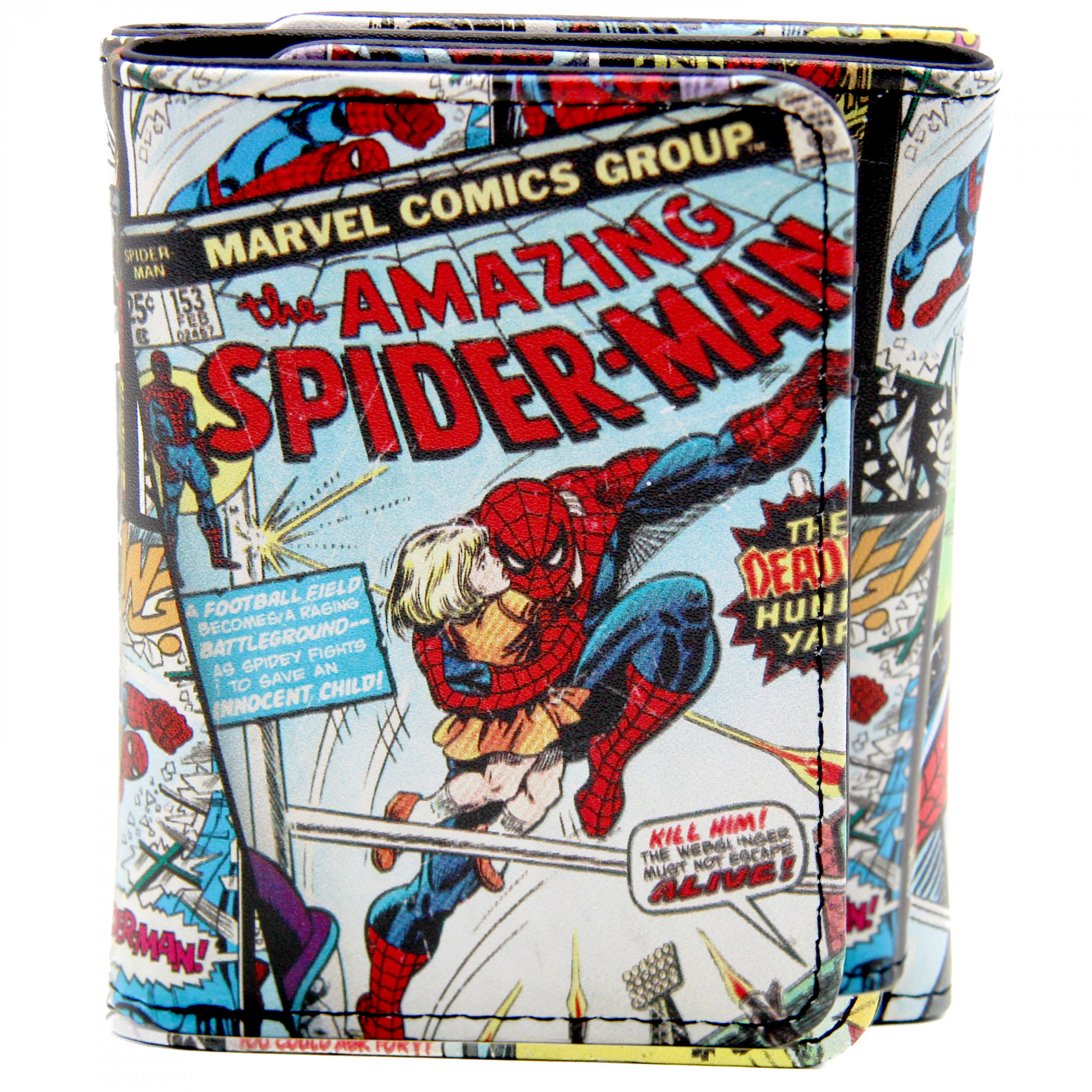 Spider-Man #153 Comic Cover Trifold Wallet in Collectors Tin, Multi-Color