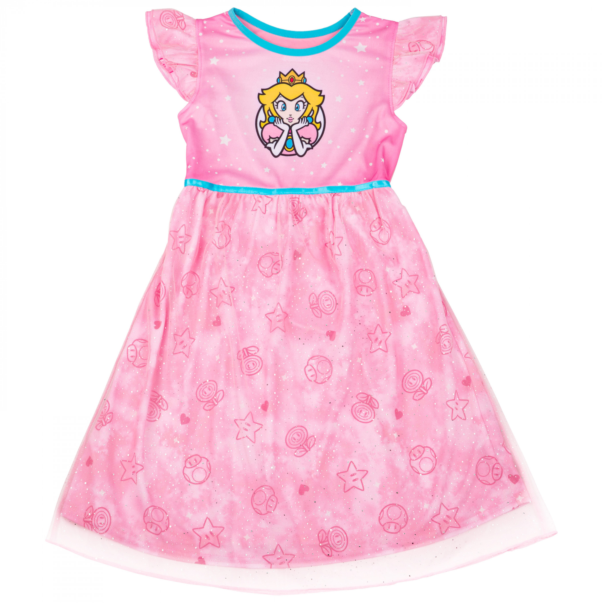 Super Mario Bros. Princess Peach Girl s Gown Pajamas Pink