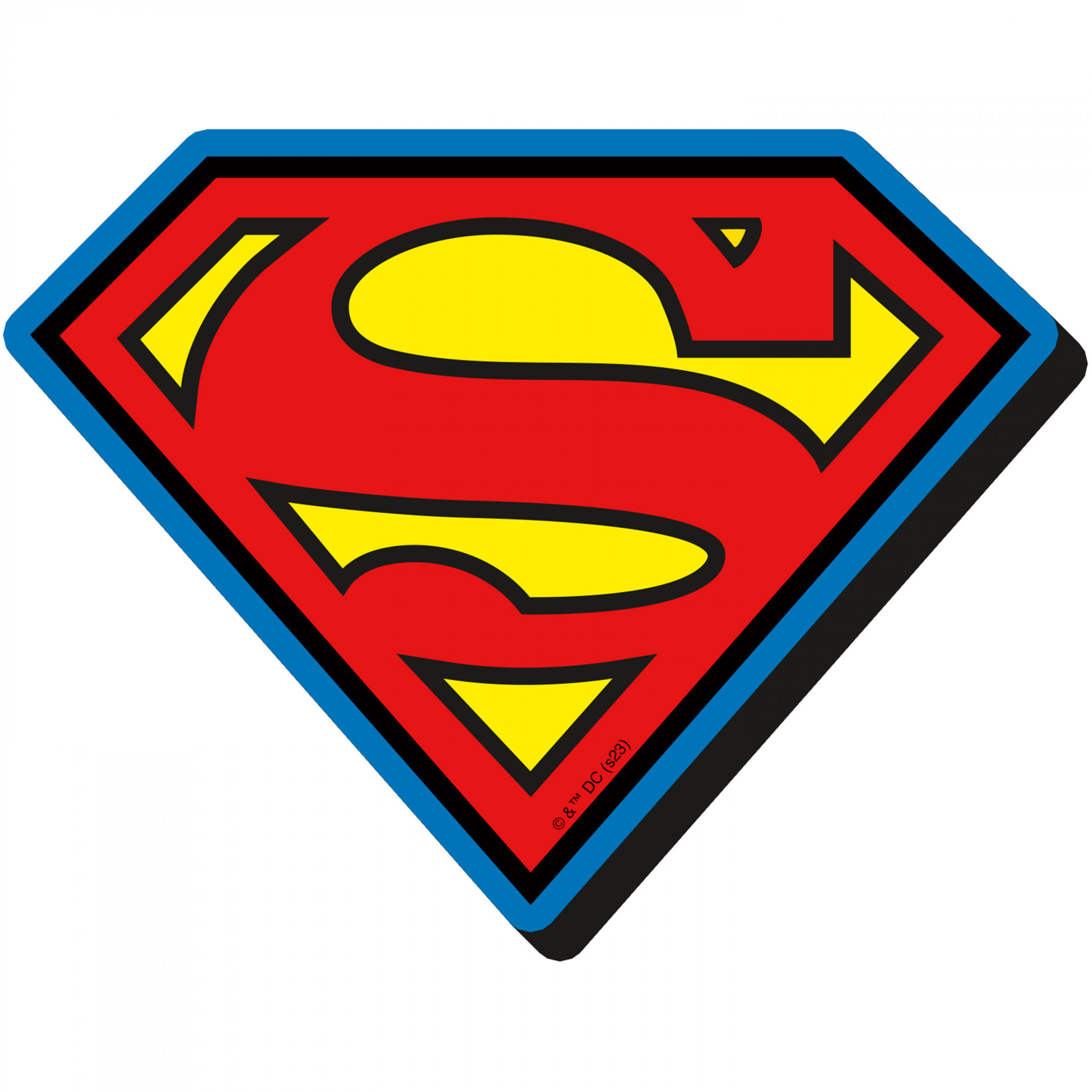 Superman Classic Logo Chunky Magnet, Multi-Color