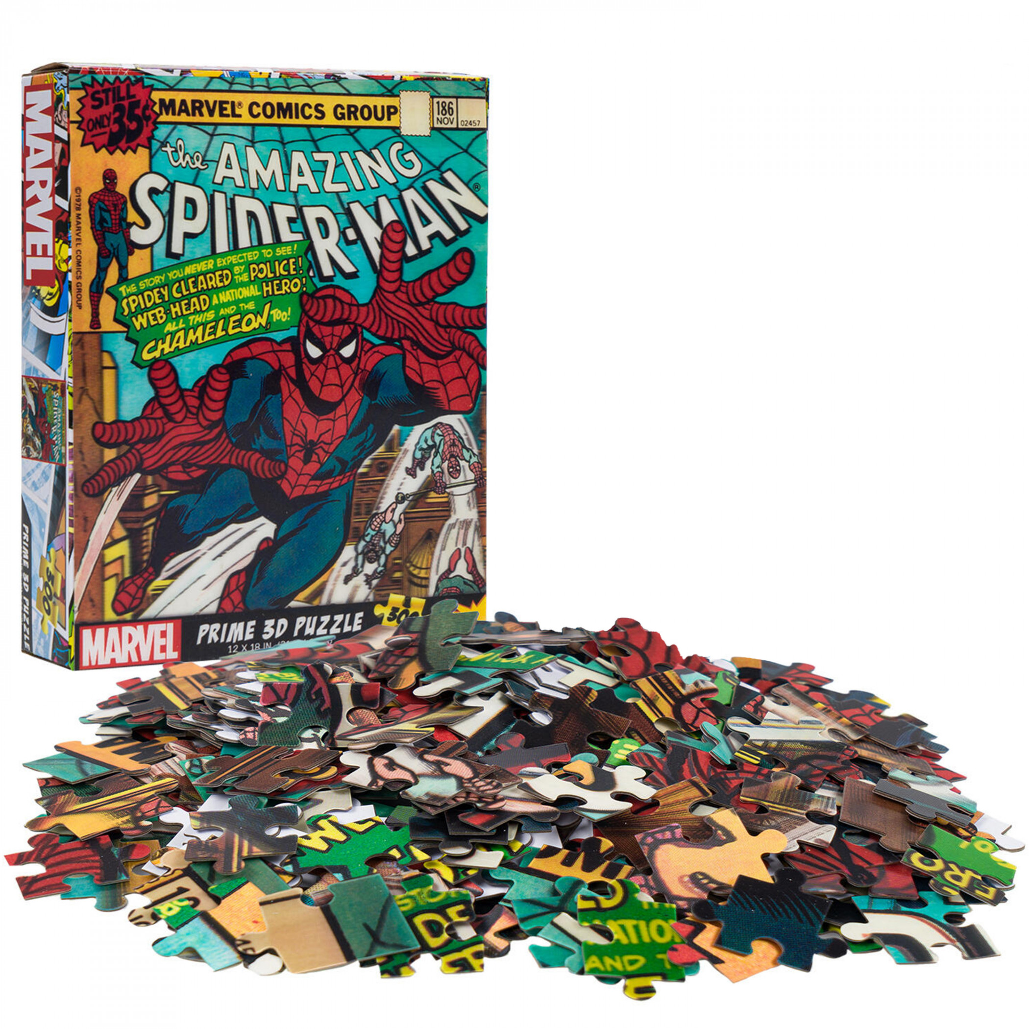 Spider-Man and The Chameleon #186 Cover 300pc Puzzle, Multi-Color