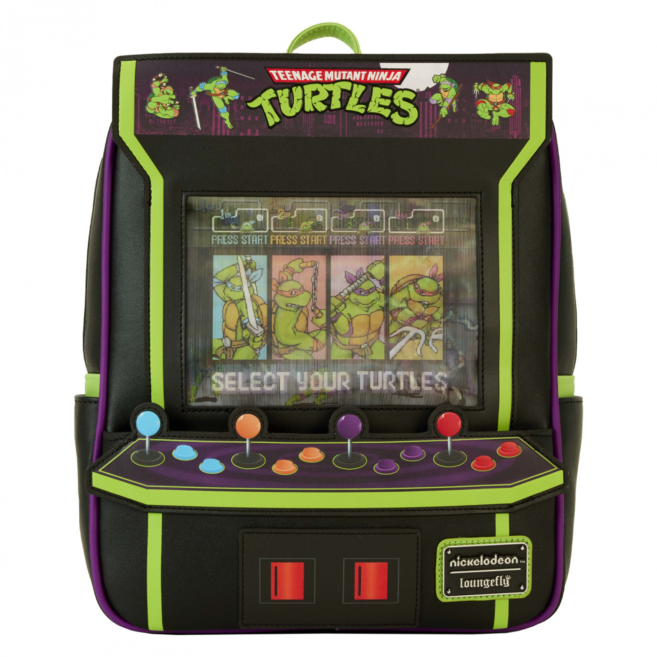 Teenage Mutant Ninja Turtles Arcade Mini Backpack By Loungefly, Multi-Color