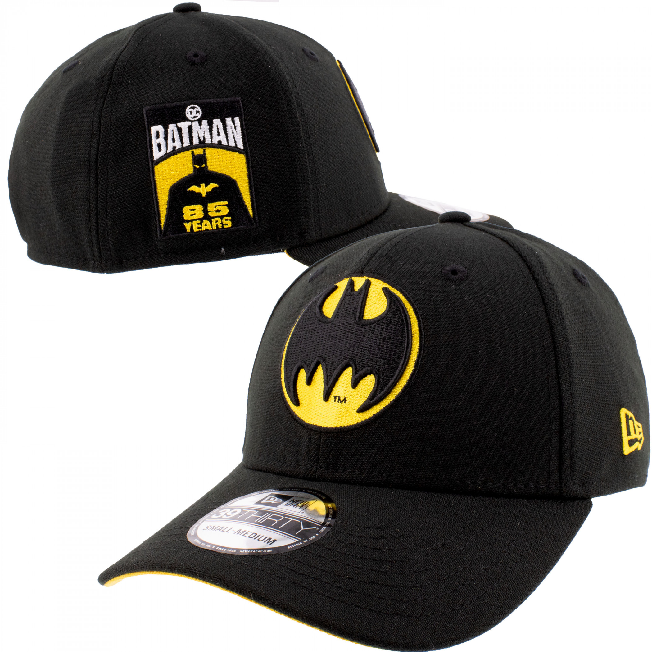 Batman 85th Anniversary New Era 39Thirty Fitted Hat, Black