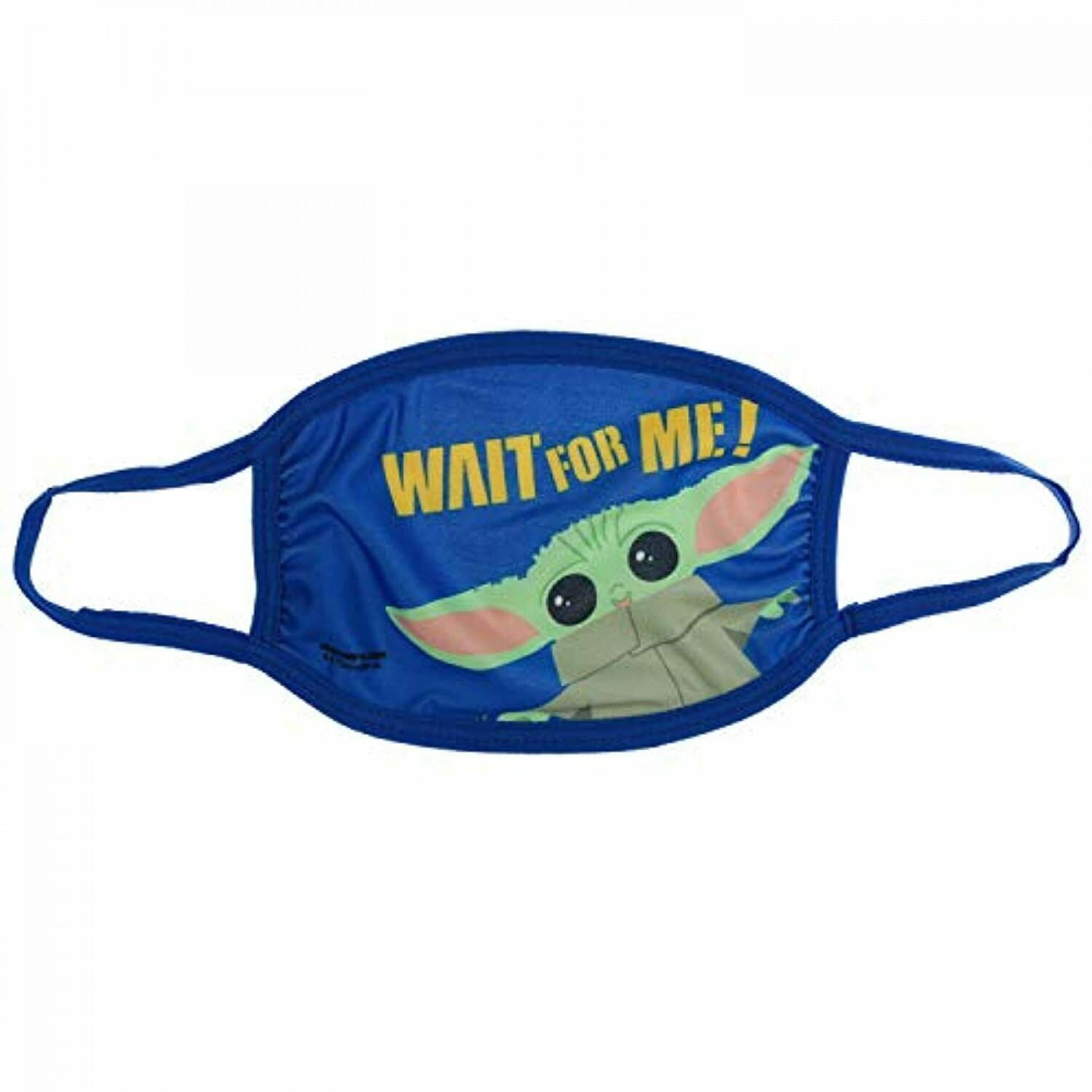 Star Wars The Mandalorian The Child Youth Sized Fabric Face Mask, Blue