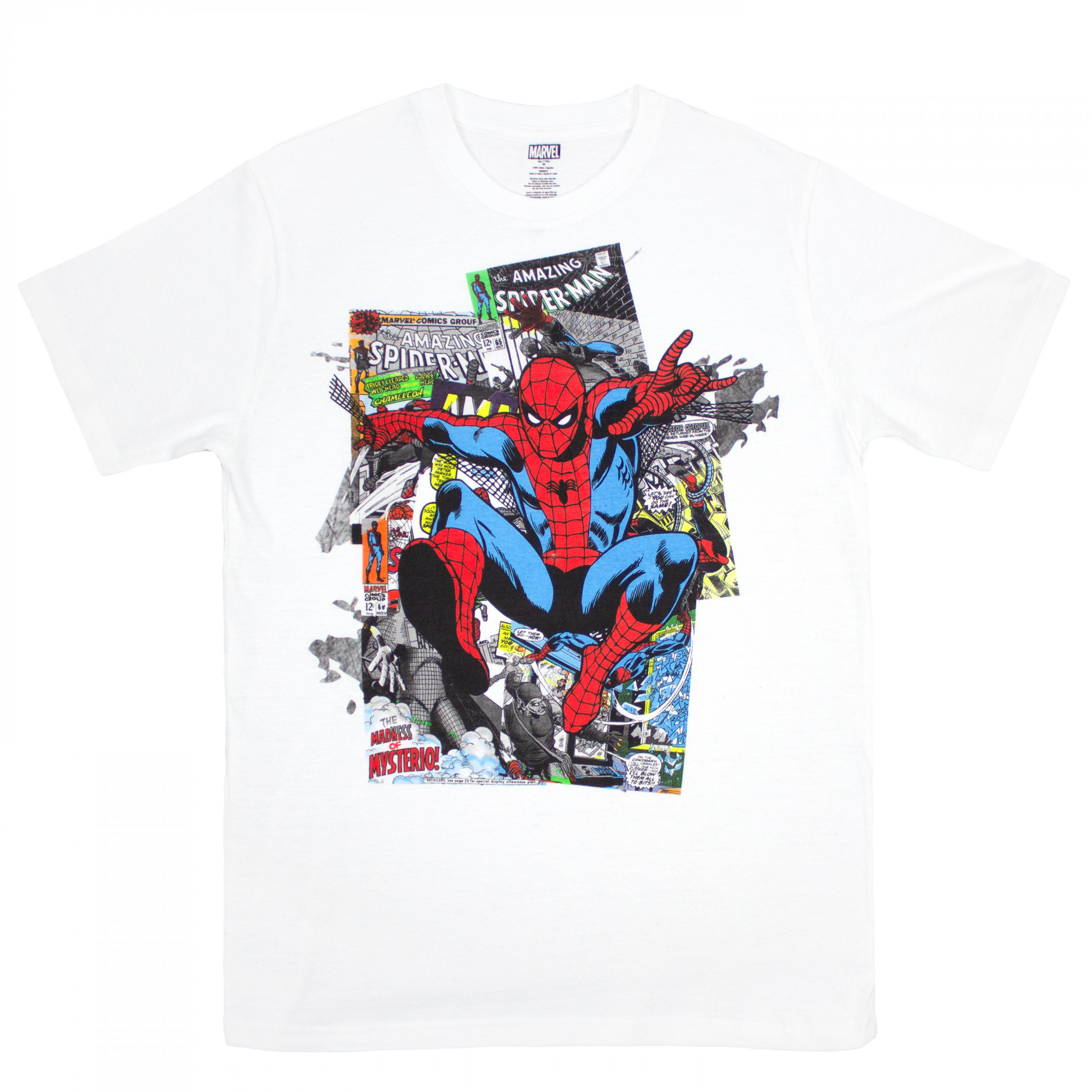 The Amazing Spider-Man Vintage Collage T-Shirt, White