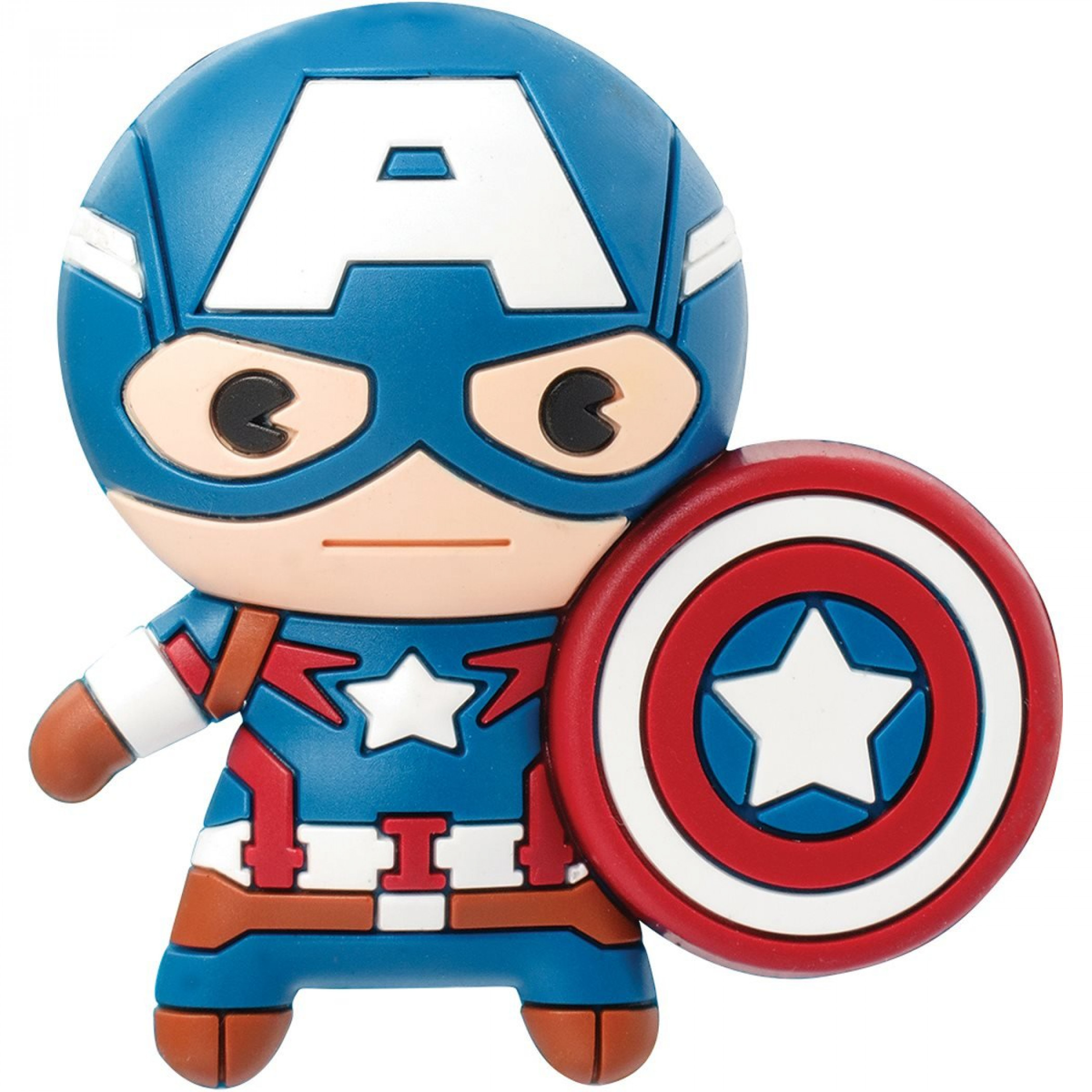 Avengers Captain America Chibi Character 3D Foam Magnet, Multi-Color