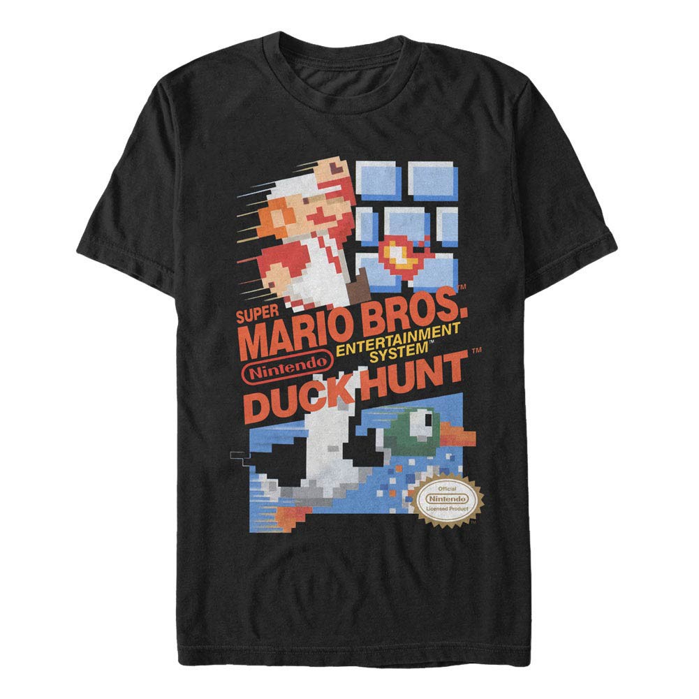 Nintendo Mario Hunt Black T-Shirt, Black
