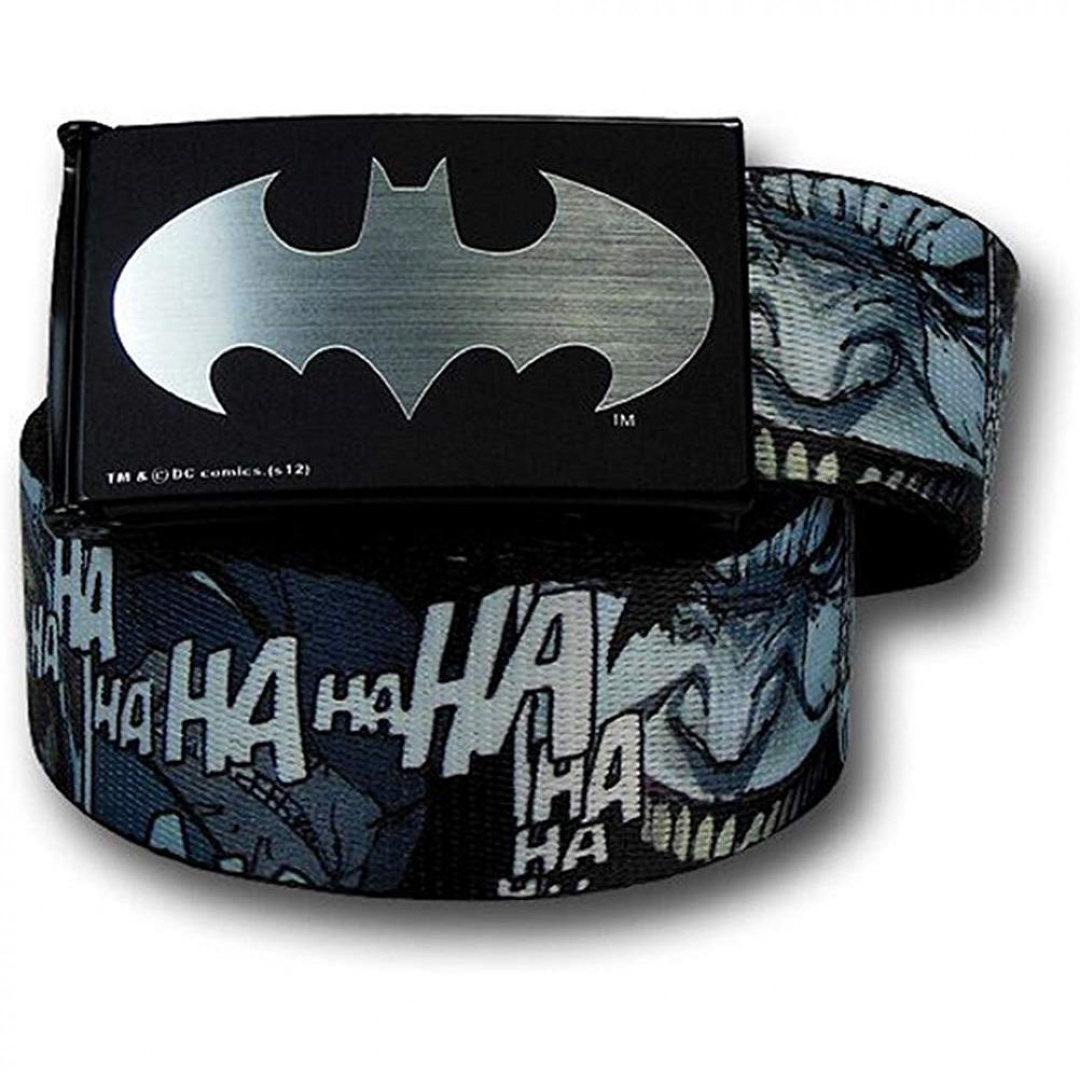 Joker Dark Knight Returns Laugh Kids Web Belt, Black