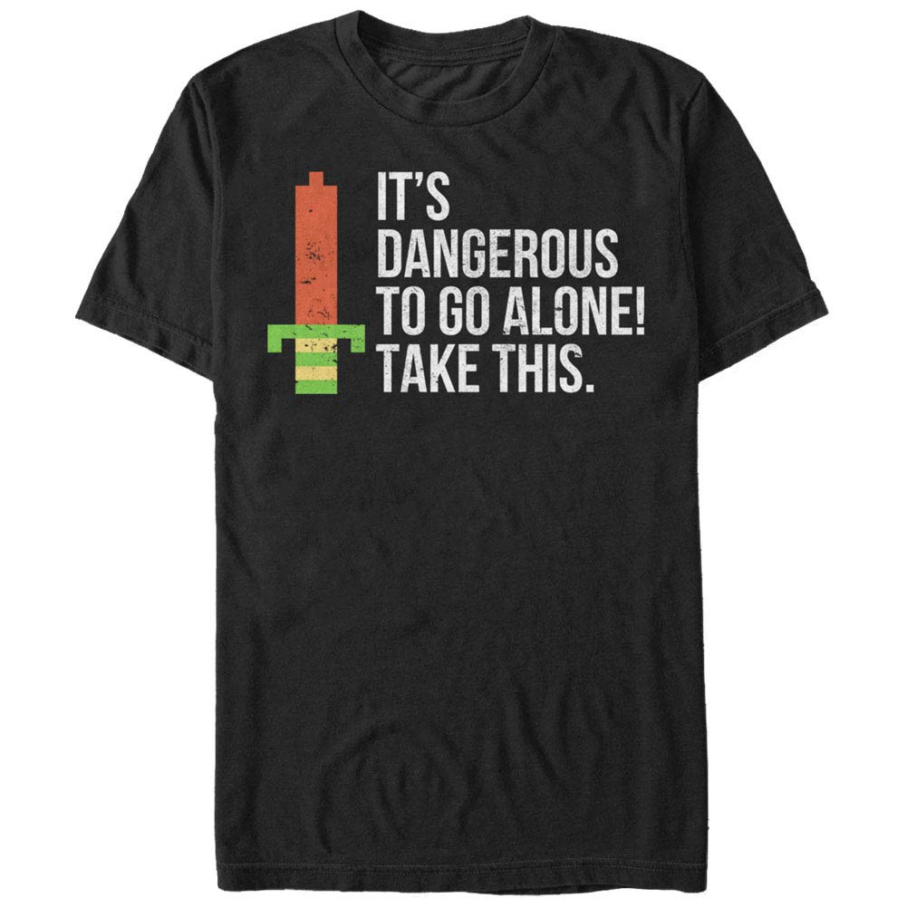Nintendo Danger Black T-Shirt, Black