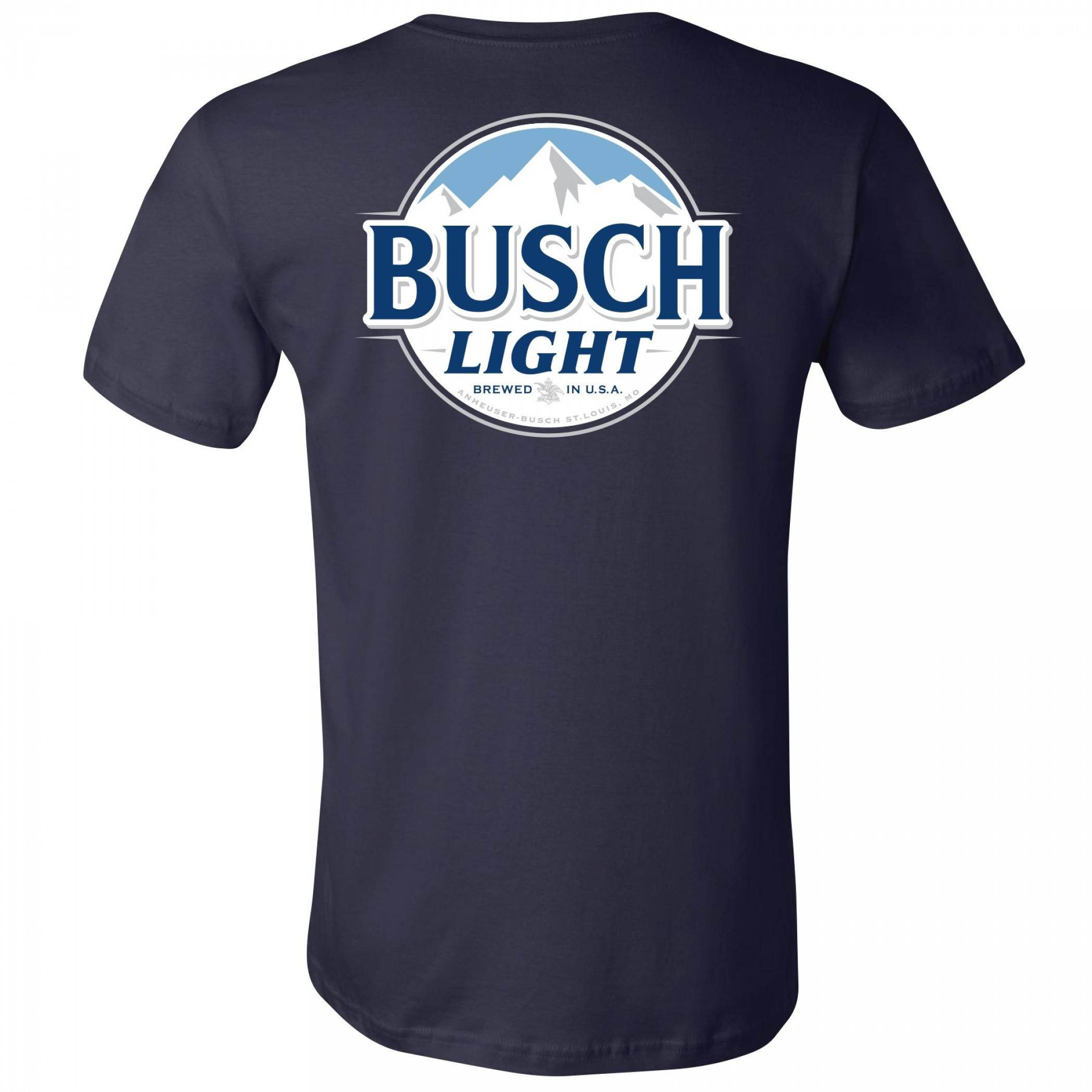 Busch Light Blue Front And Back Pocket T-Shirt