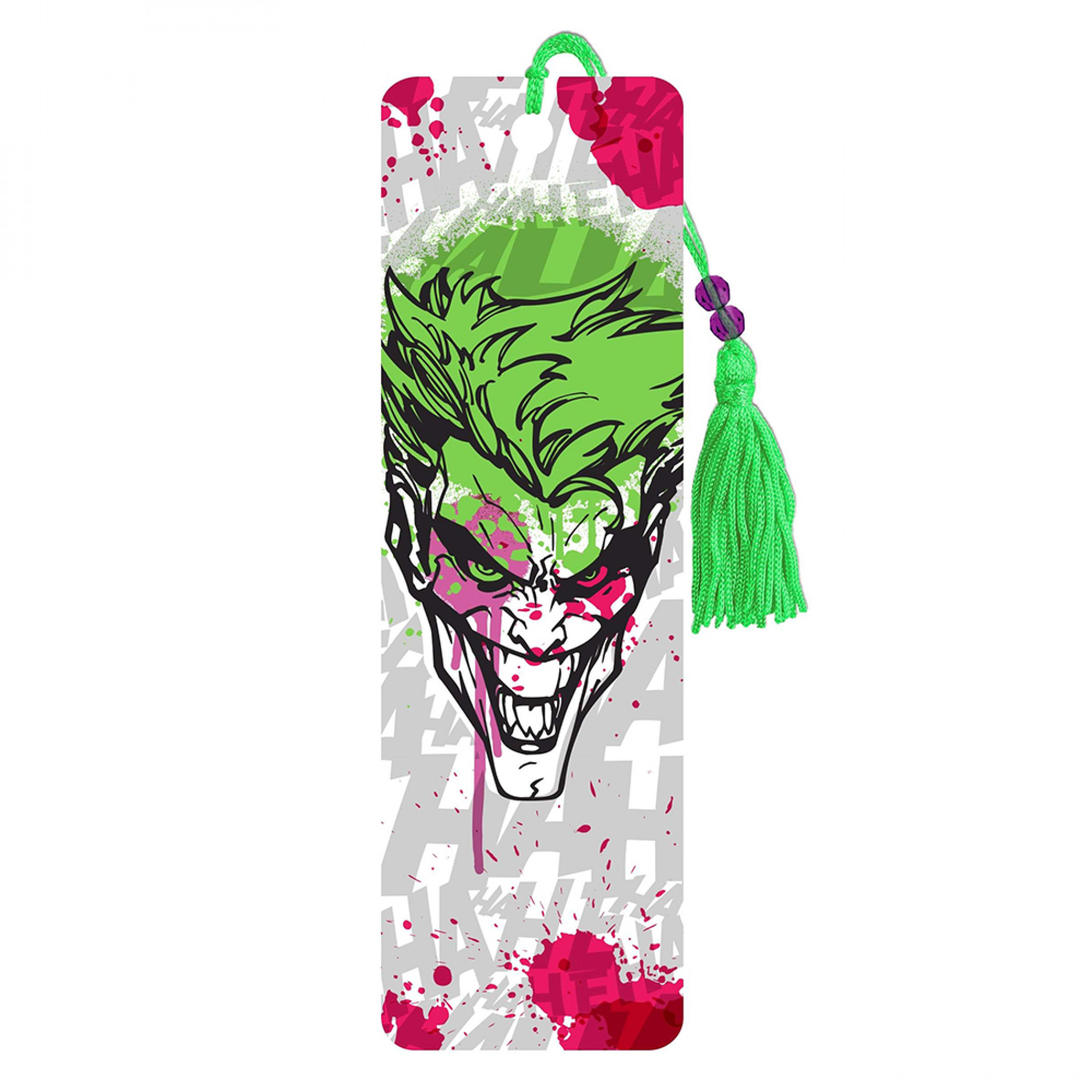Joker Character Hahaha Graffiti Splatter Bookmark, Multi-Color