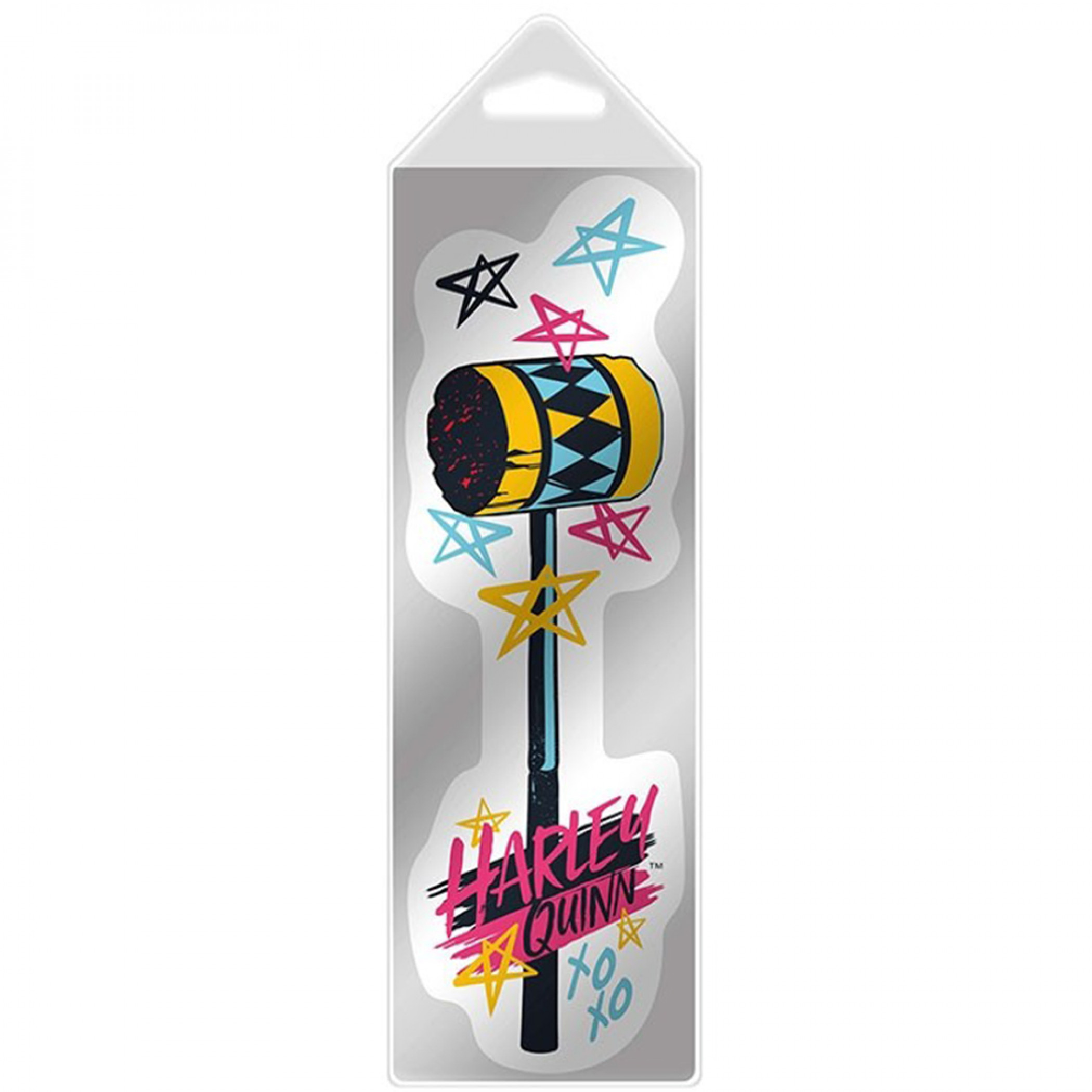 Harley Quinn Mallet Marker Illustration Bookmark, Multi-Color