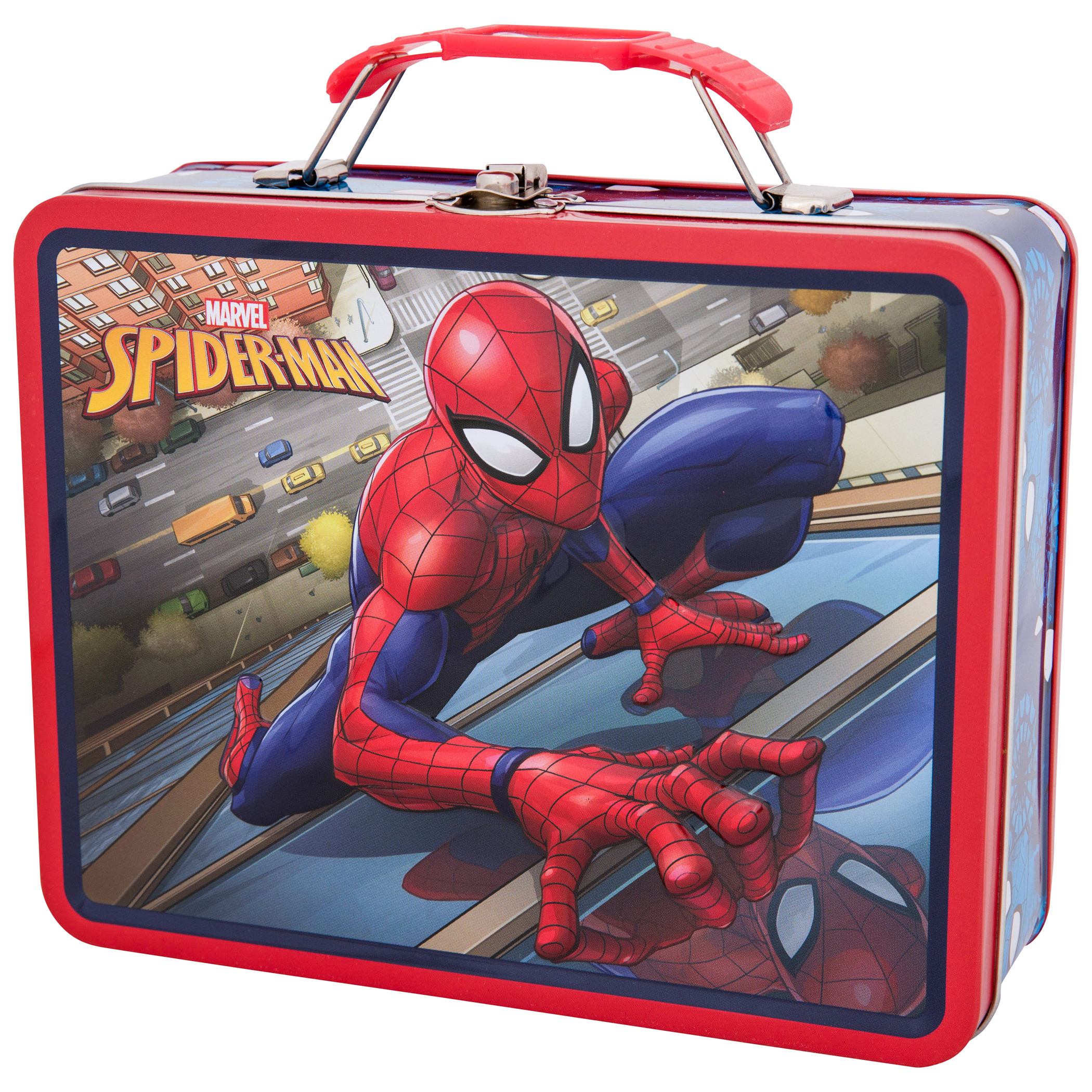 Spider-Man Climbing up The City Tin Lunchbox, Multi-Color