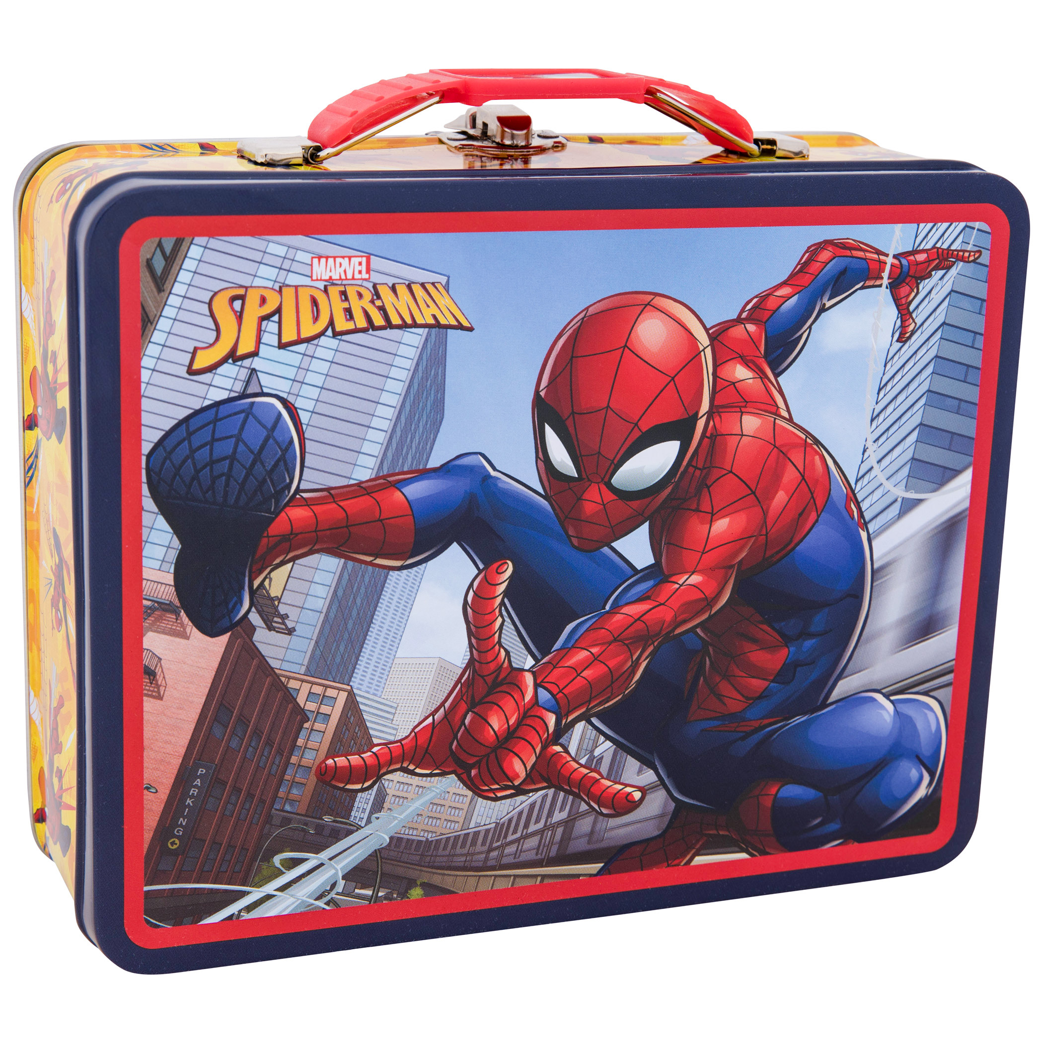 Spider-Man Swinging Through the City Tin Lunchbox, Multi-Color