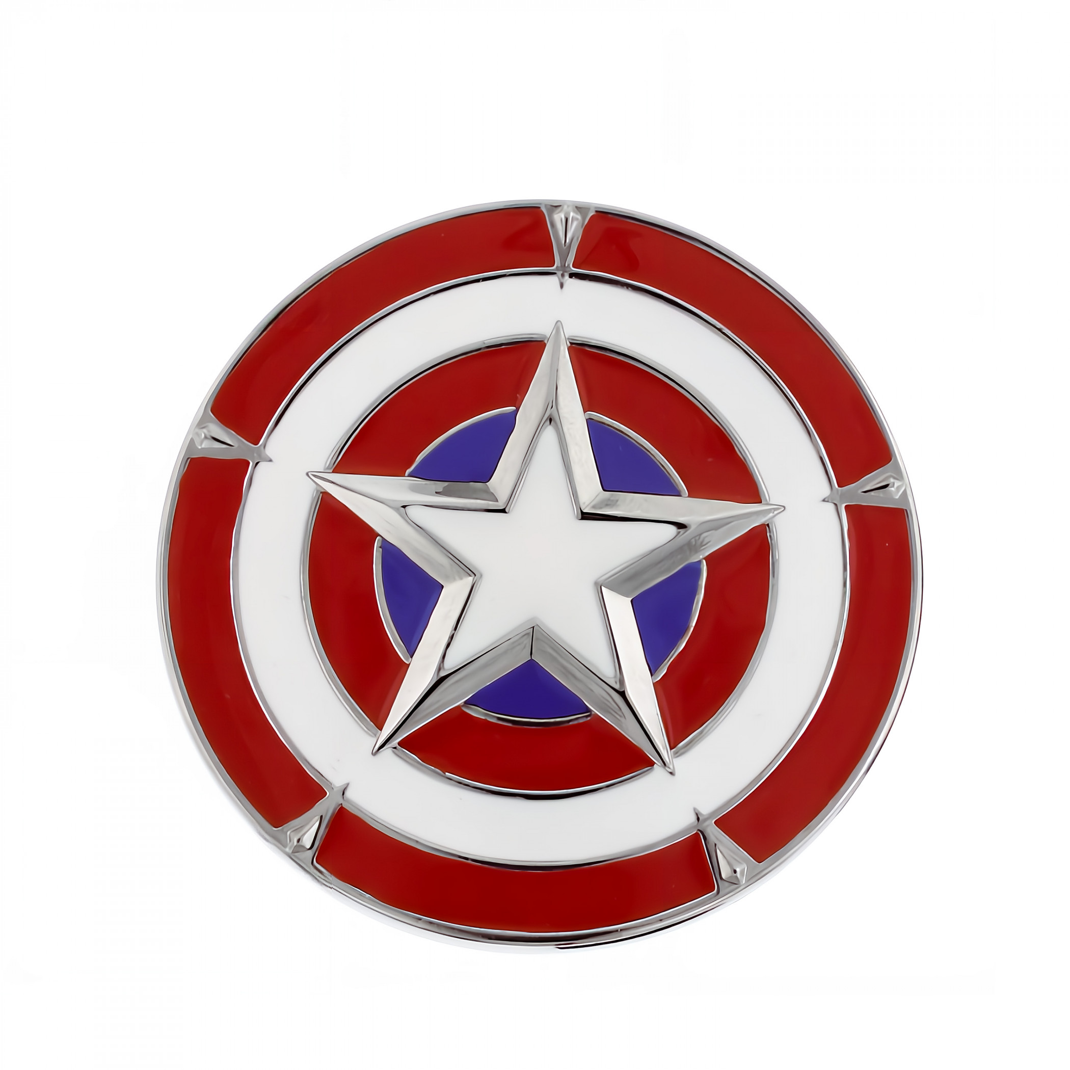 Captain America 3D Star Shield Belt Buckle, Red