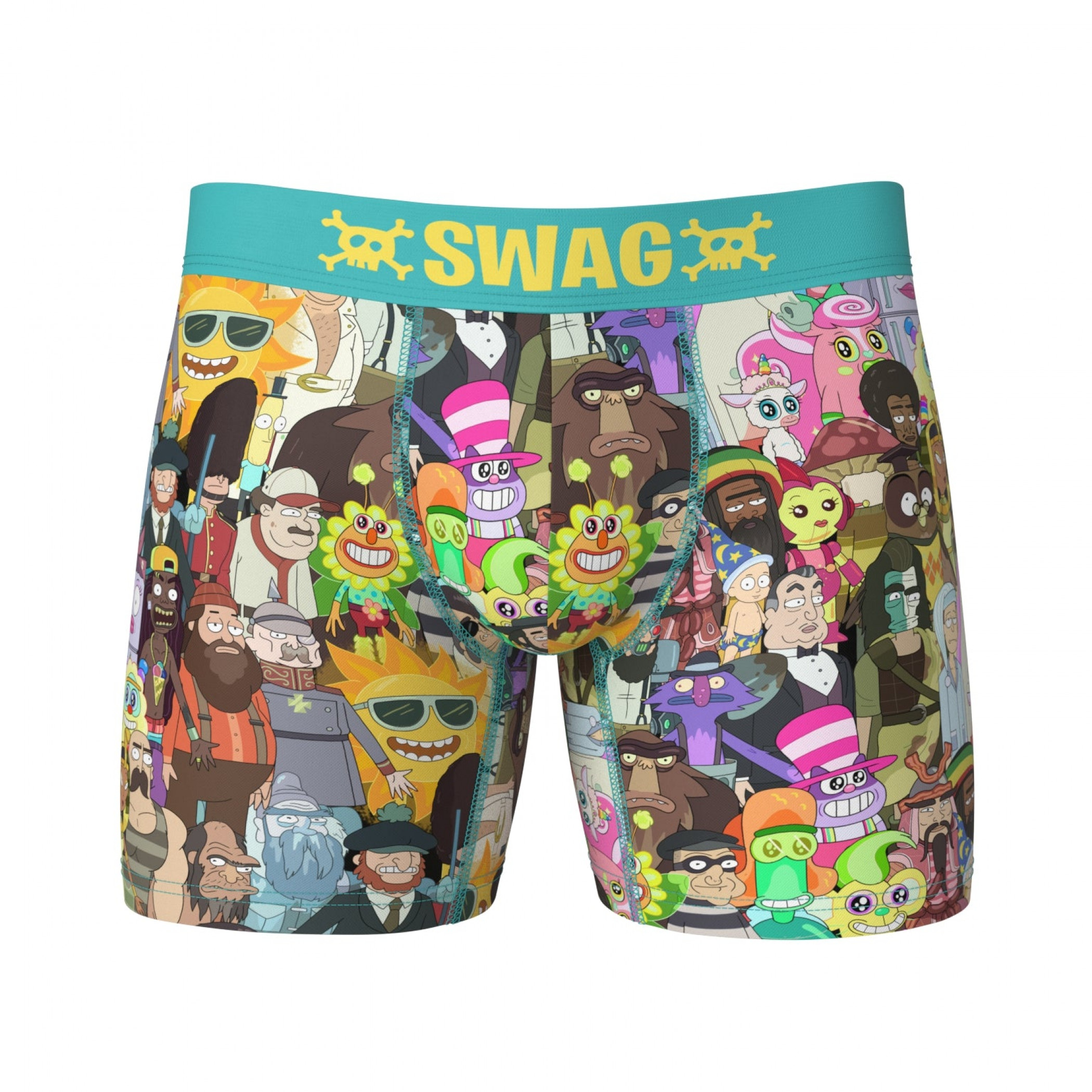 Rick and Morty Cast Collage SWAG Boxer Briefs, Multi-Color