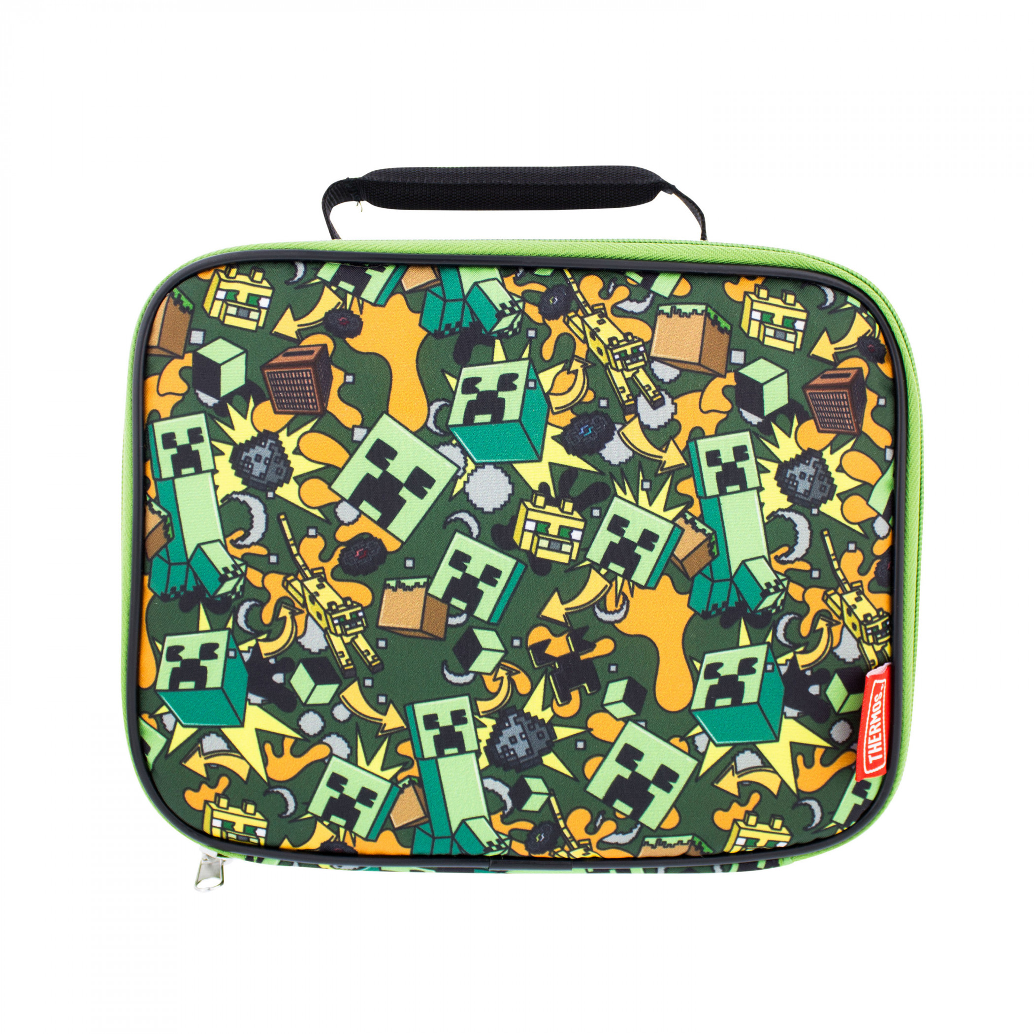 Minecraft Collage Thermos Insulated Lunch Box, Green