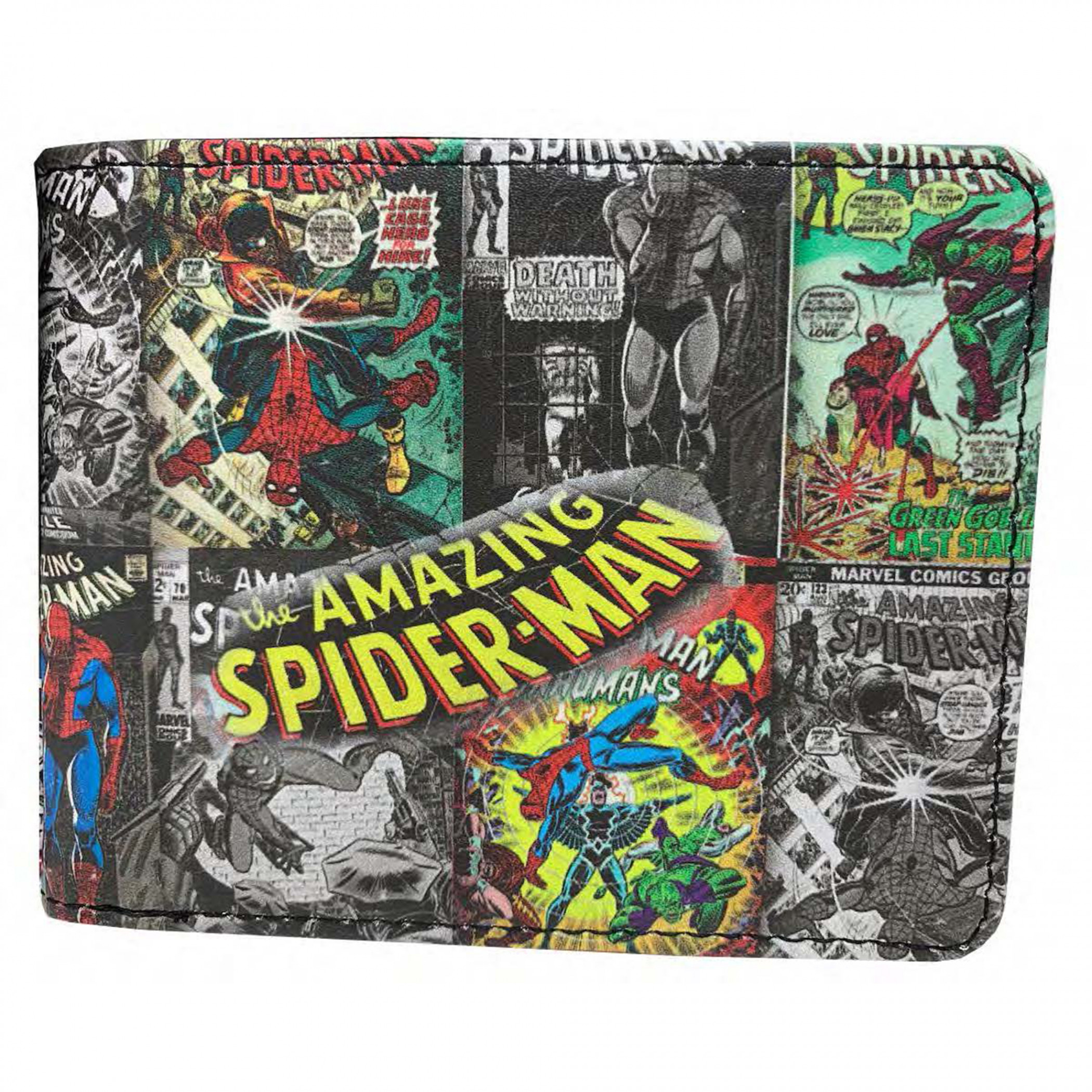 Spider-Man Classic Comic Book Covers Bifold Wallet, Multi-Color