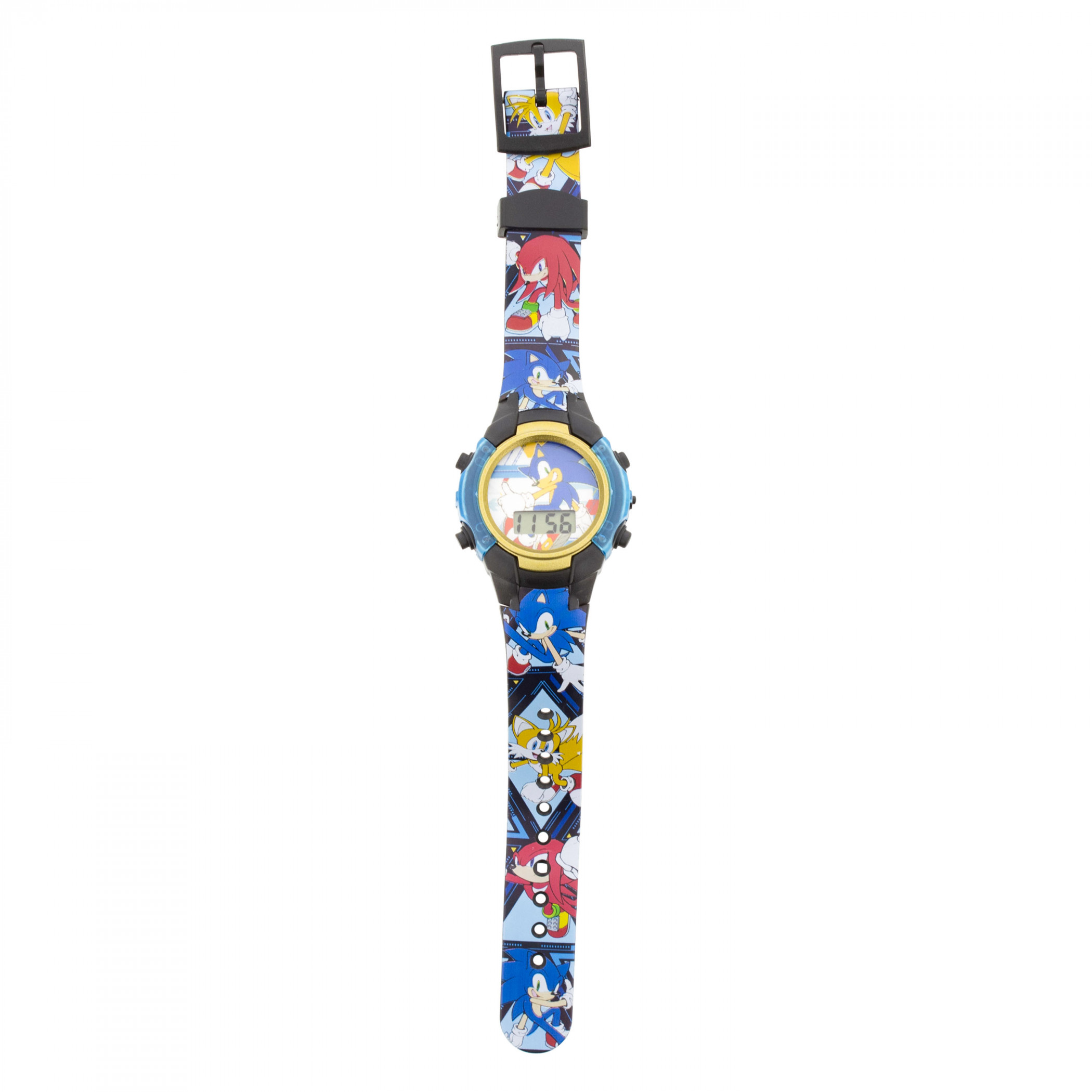 Sonic the Hedgehog Boy's Flashing LCD Watch with Plastic Strap, Multi-Color