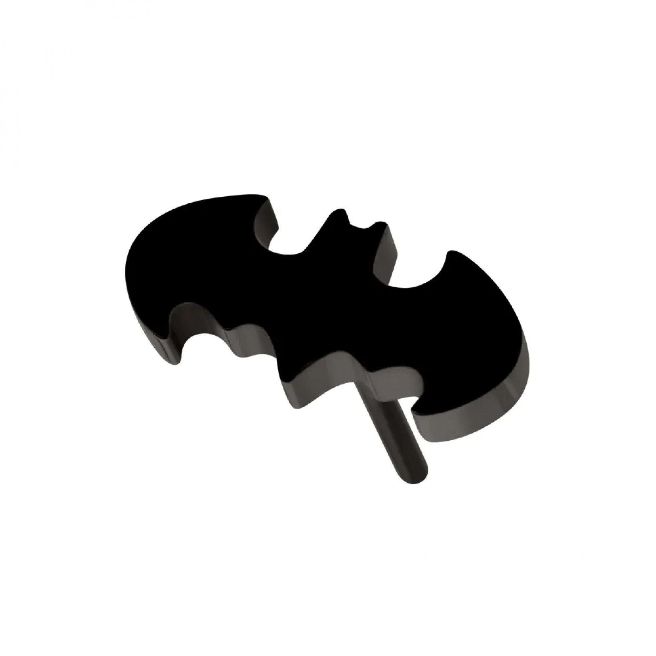 Batman Classic Logo Black Colorway Threadless Earrings, Black