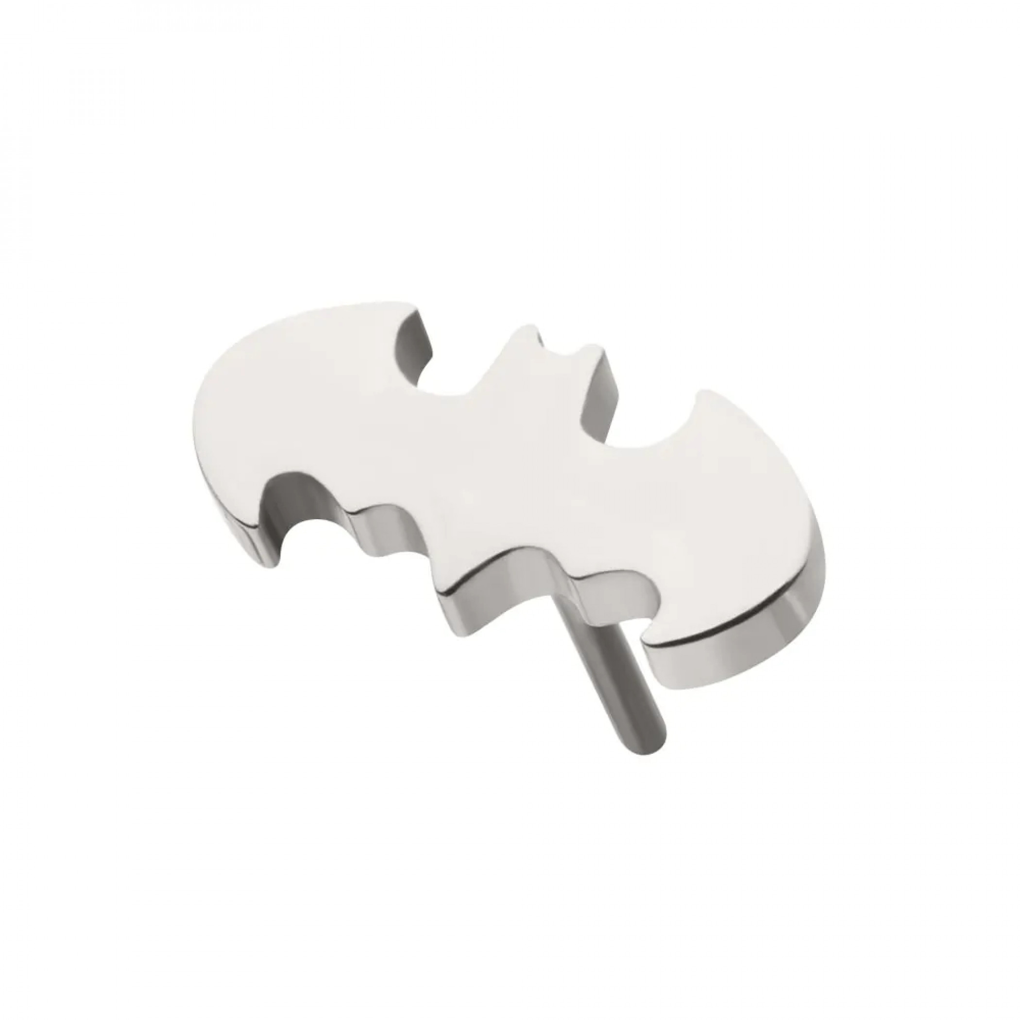 Batman Classic Logo Threadless Earrings, Silver