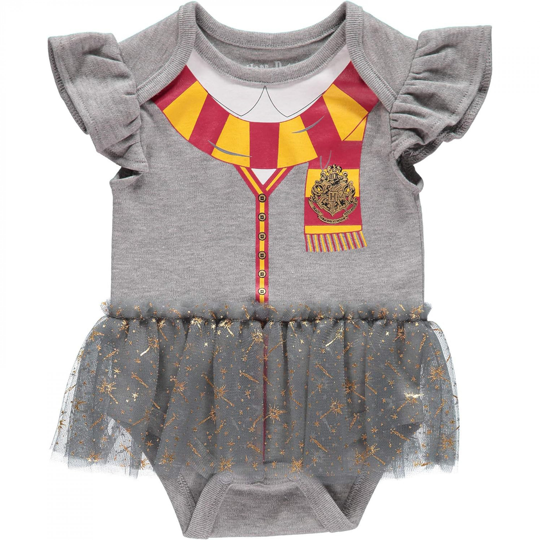 Harry Potter Hogwarts Uniform Infant Girl's Bodysuit, Grey