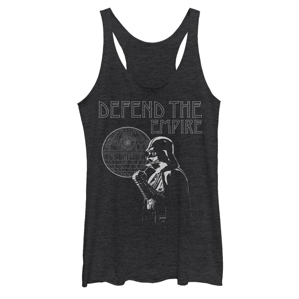 Star Wars Rogue One Defend Empire Black Juniors Racerback Tank Top, Black
