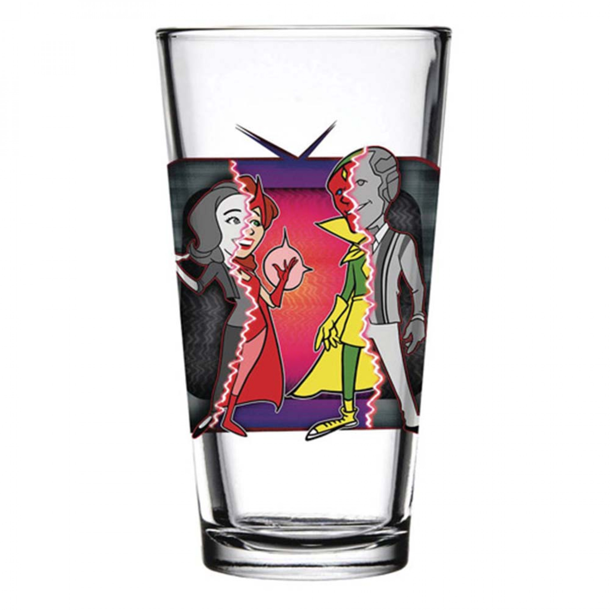 Marvel Studios WandaVision Series Characters Pint Glass, Multi-Color