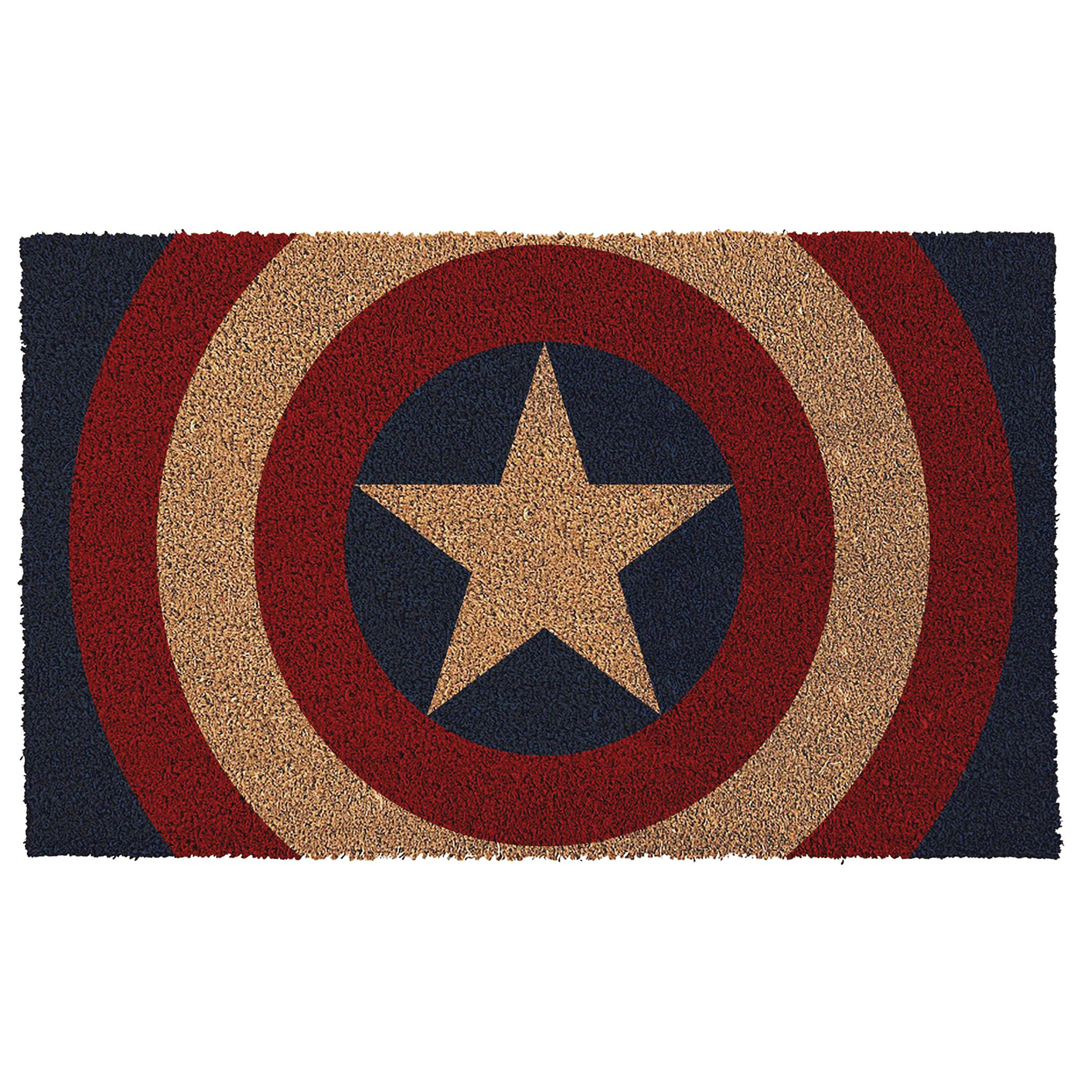 Captain America Shield 17'x 29' Doormat with Non-skid Back, Blue