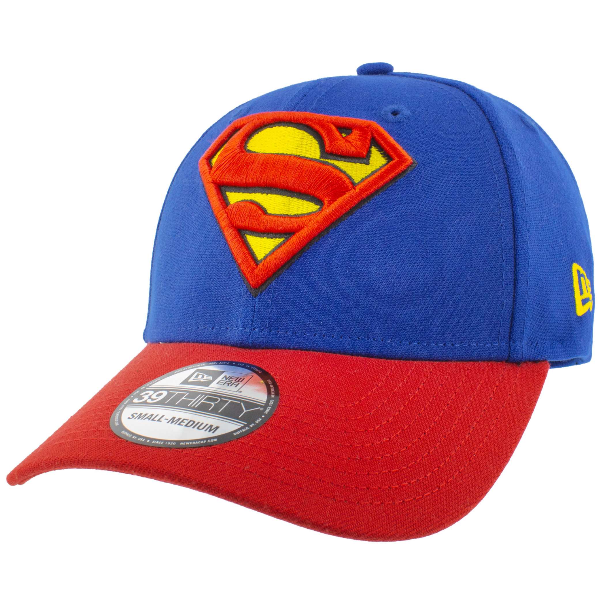 Superman Symbol Blue & Red 39Thirty Fitted Hat, Blue