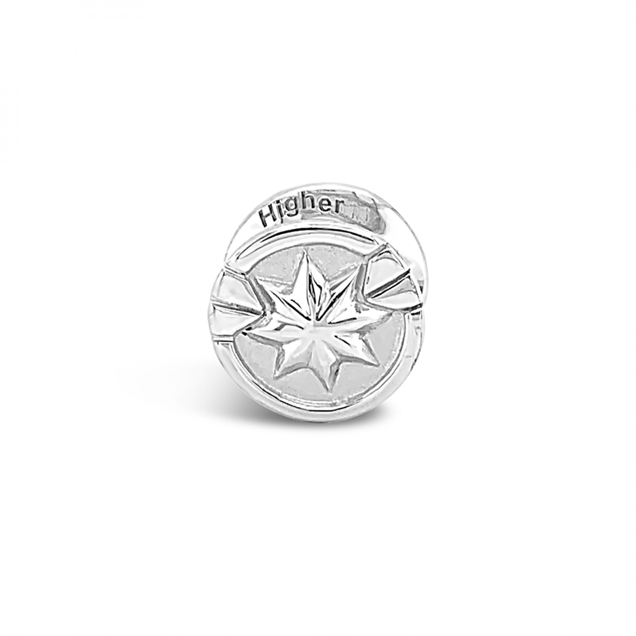 Marvel Studios Captain Marvel Symbol Sterling Silver Pendant Bead, Silver