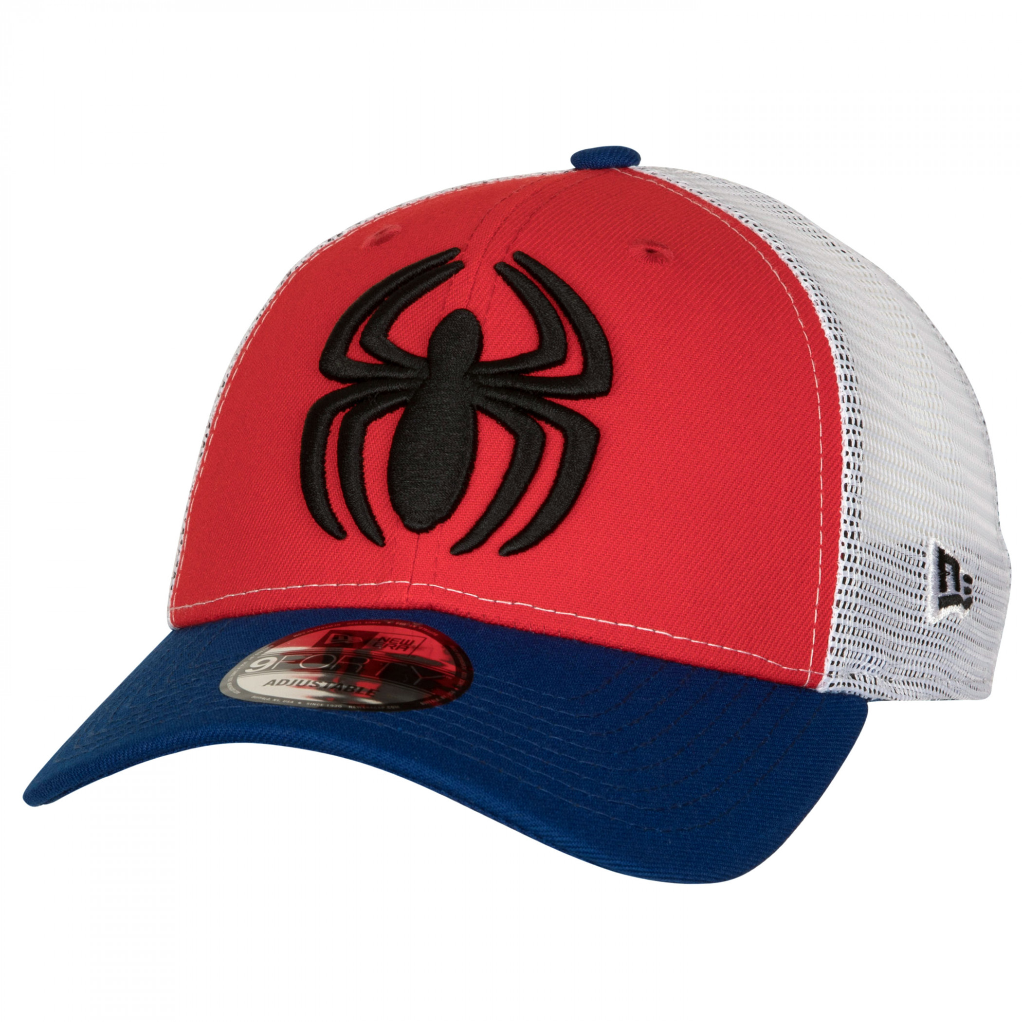 Spider-Man Logo New Era 9Forty Adjustable Trucker Hat, Multi-Color