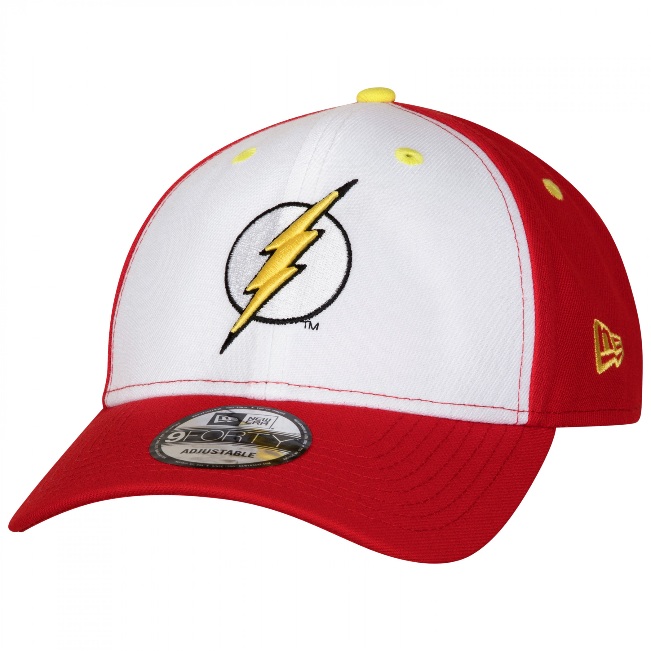 The Flash Logo New Era 9Forty Adjustable Hat, Red