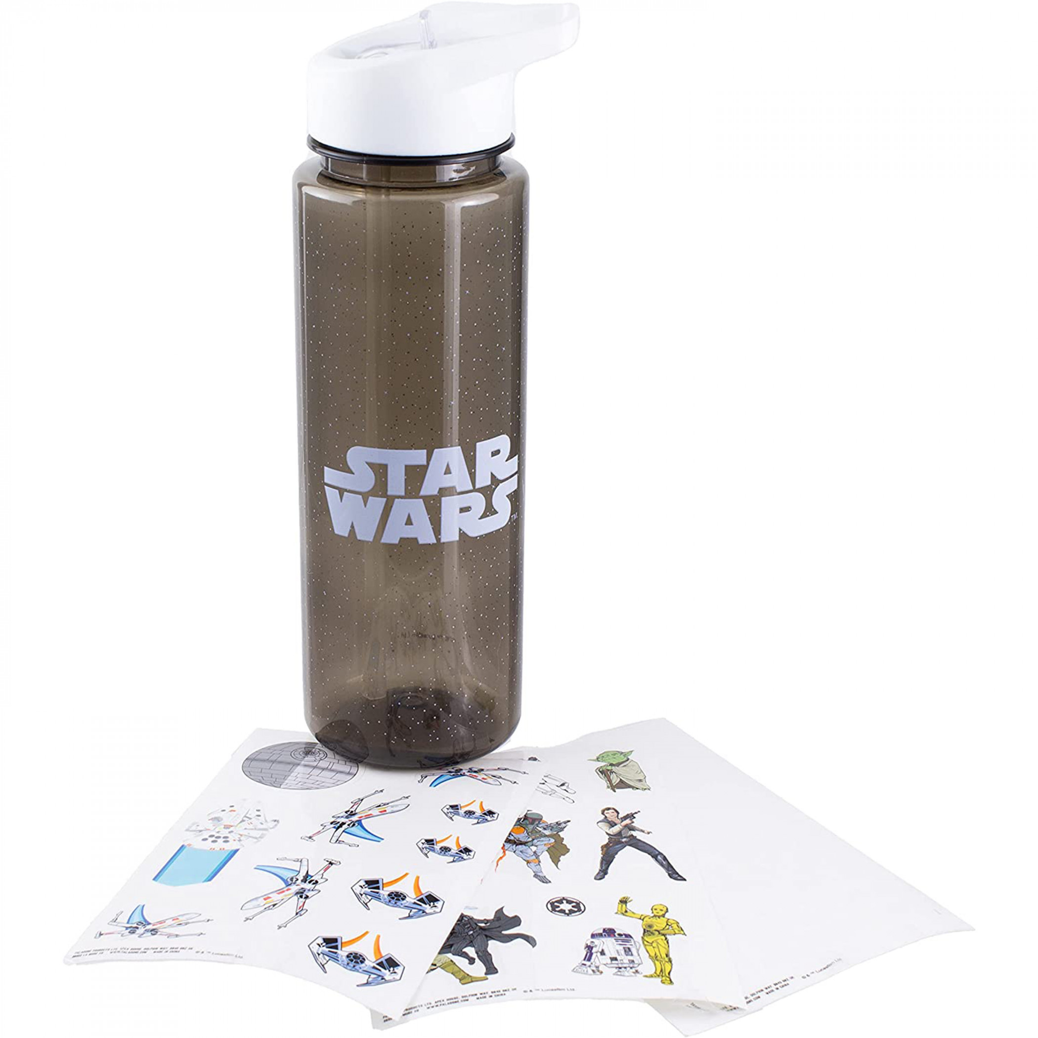 Star Wars 22oz Customizable Water Bottle with Stickers, Clear