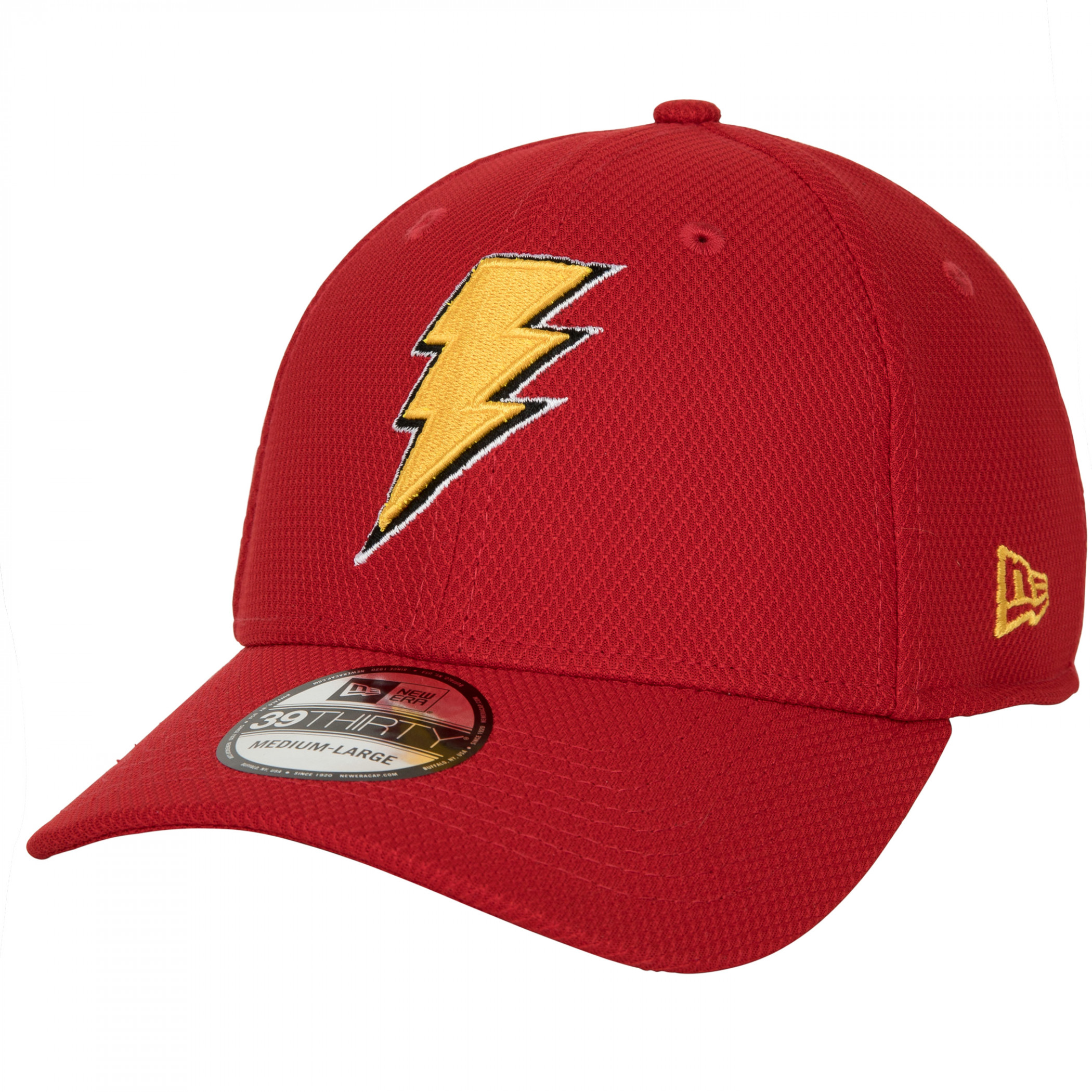 Shazam Symbol 39Thirty Fitted Hat, Red